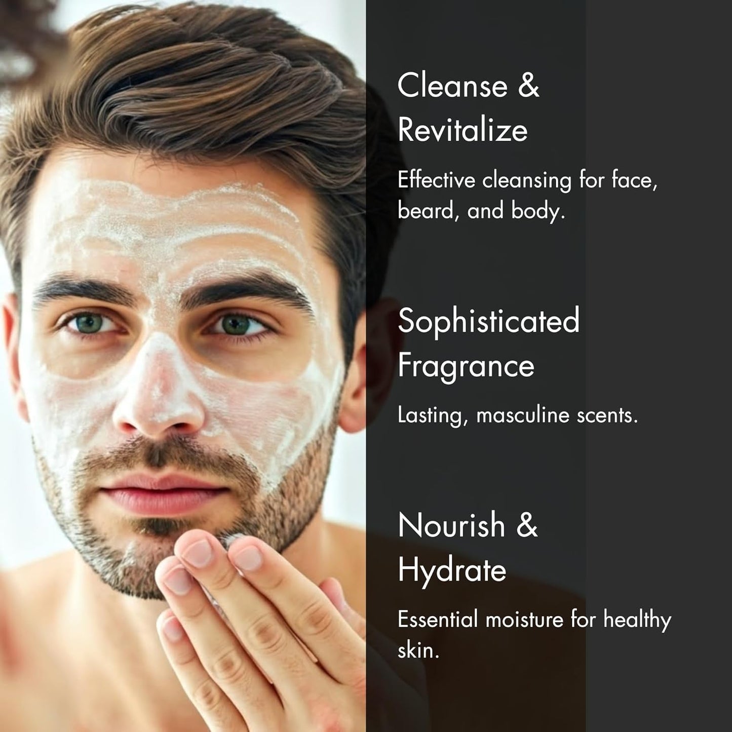 Men’s Moisturizing Scrub Soap Set of 4 Handmade Natural Bars Rugged Masculine Scents Deep Cleanse Hydrate Nourish Face Beard Body (Option 2)