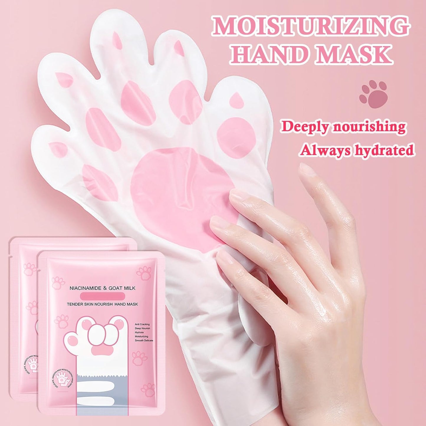 Hands Mask Moisturizing Gloves, 6PCS Hydrating Hand Peel Masks Exfoliating Gloves for Dry, Cracked, Rough, Aging Hands, Lightweight Soft Hands Mask Moisturizer Gift Set for Women Men (B)