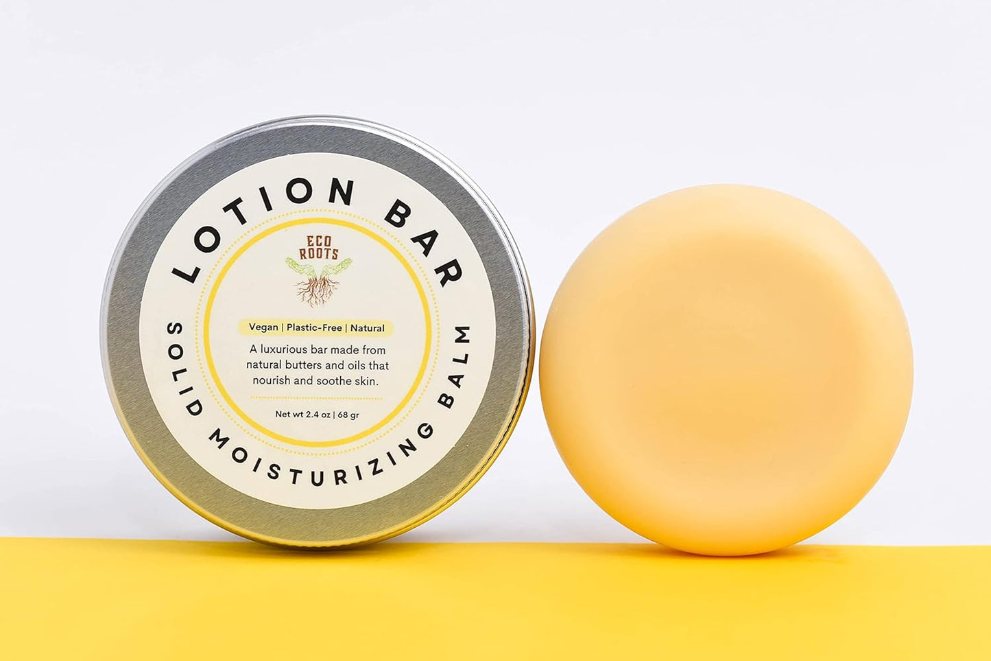 Vegan Lotion Bar with Candelilla Wax – Solid Moisturizer Balm for Dry & Sensitive Skin | Eco-Friendly, Plastic-Free & Travel-Ready | Natural, Waterless Hydration for Daily Use