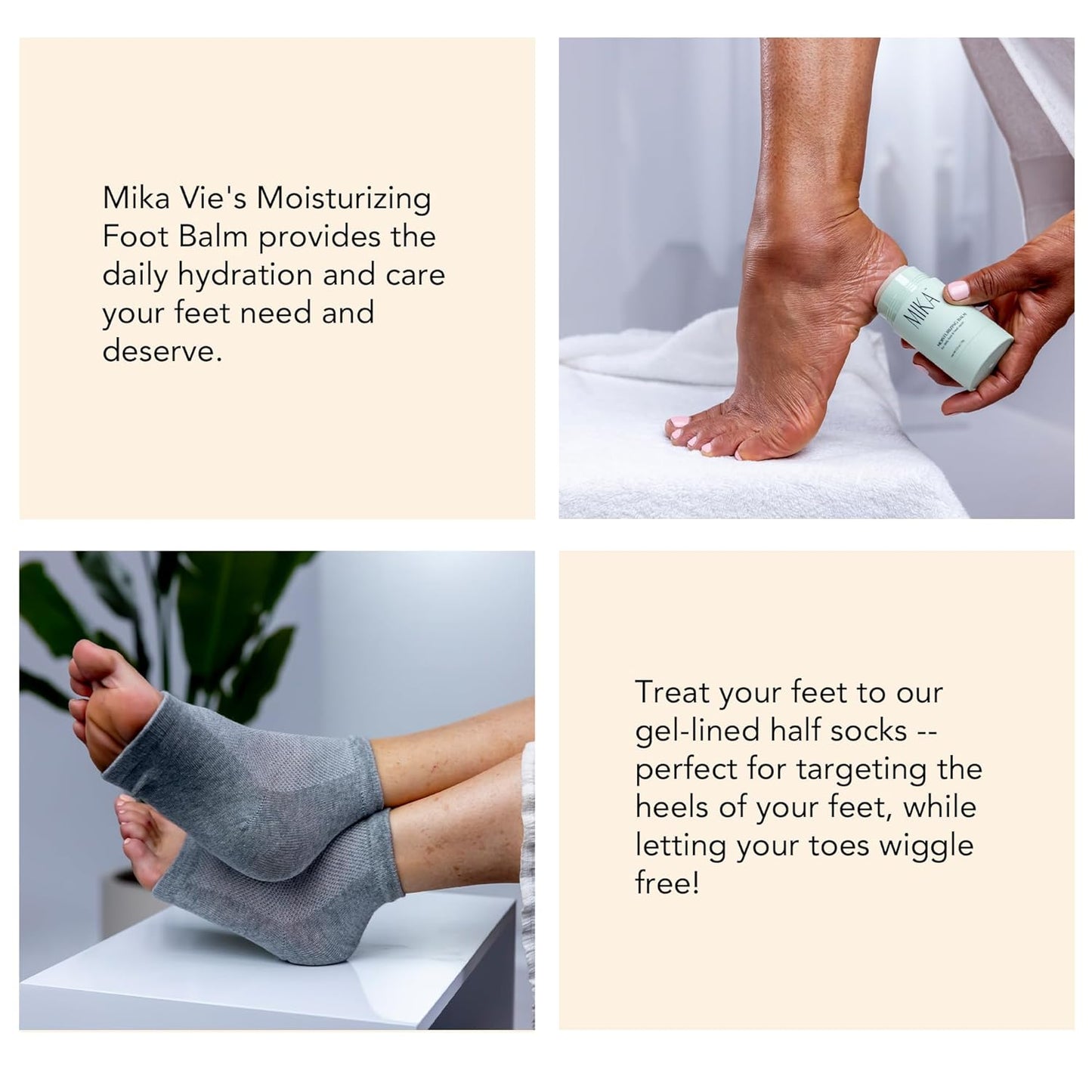 Foot Balm & Foot Socks | Moisturizer for Dry Cracked Feet, Urea Cream & Feet Moisturizer, It Softens & Exfoliates Skin