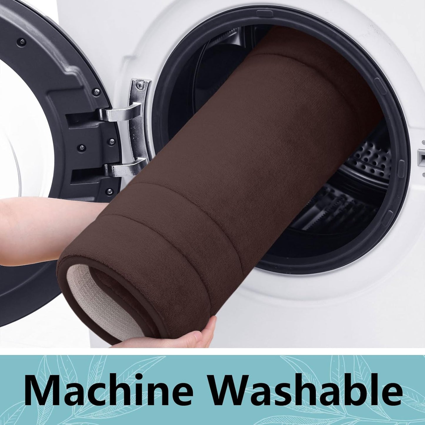 Arotive Memory Foam Bathroom Rug Mat 36x24, Ultra Soft and Absorbent Bath Mat, Machine Wash Dry, Comfortable Bath Rug Carpet for Bathroom Floor, Tub and Shower, Brown