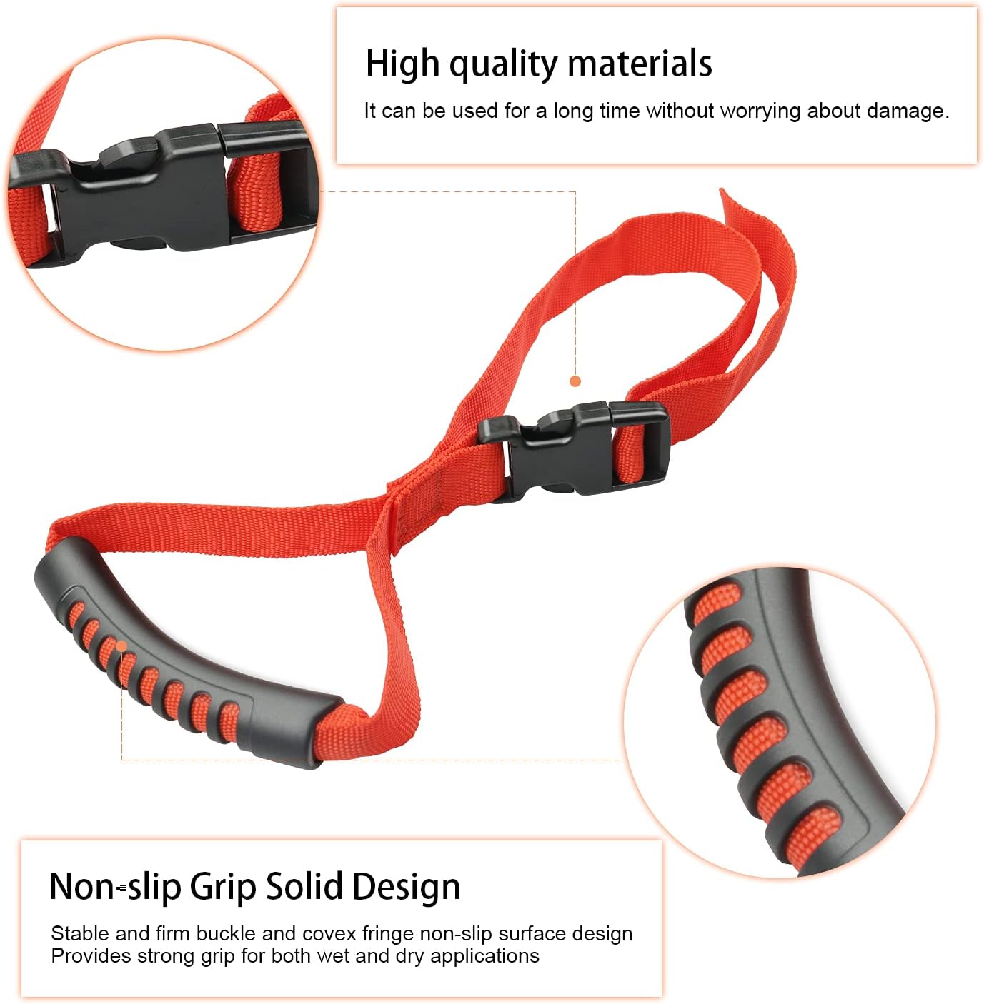 Bentolin Hand Handle Adjustable Standing Safety Red Handle Suitable for Elderly and Assistance- Disability Help (2-Pack