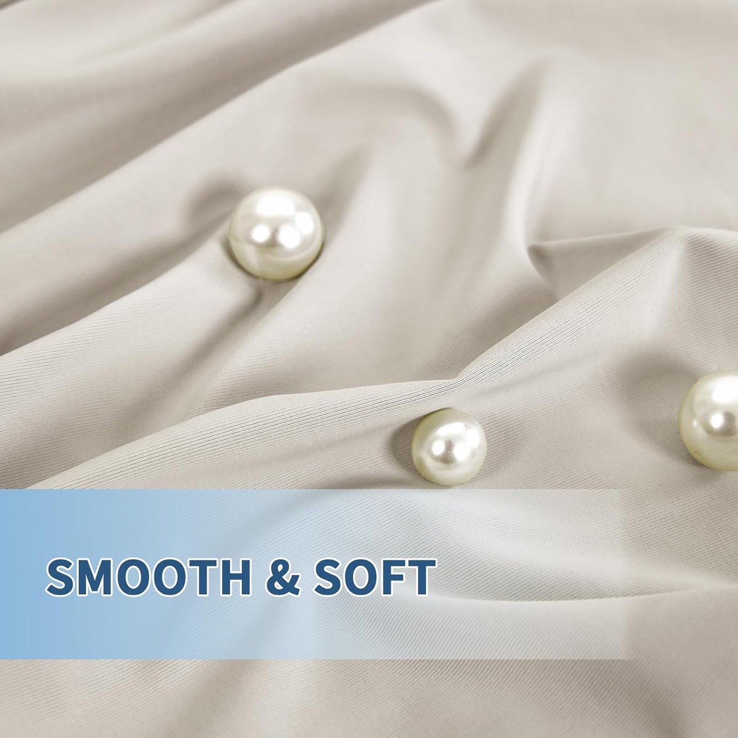 Cooling Pillow Cases 2 Pack for Hot Sleepers and Night Sweats, Ice Cool Pillow Covers King Size Set of 2 for Hair Skin Reduces Wrinkles&Frizz Softer Than Silk Pillow Cases, Envelope Closure,Champagne