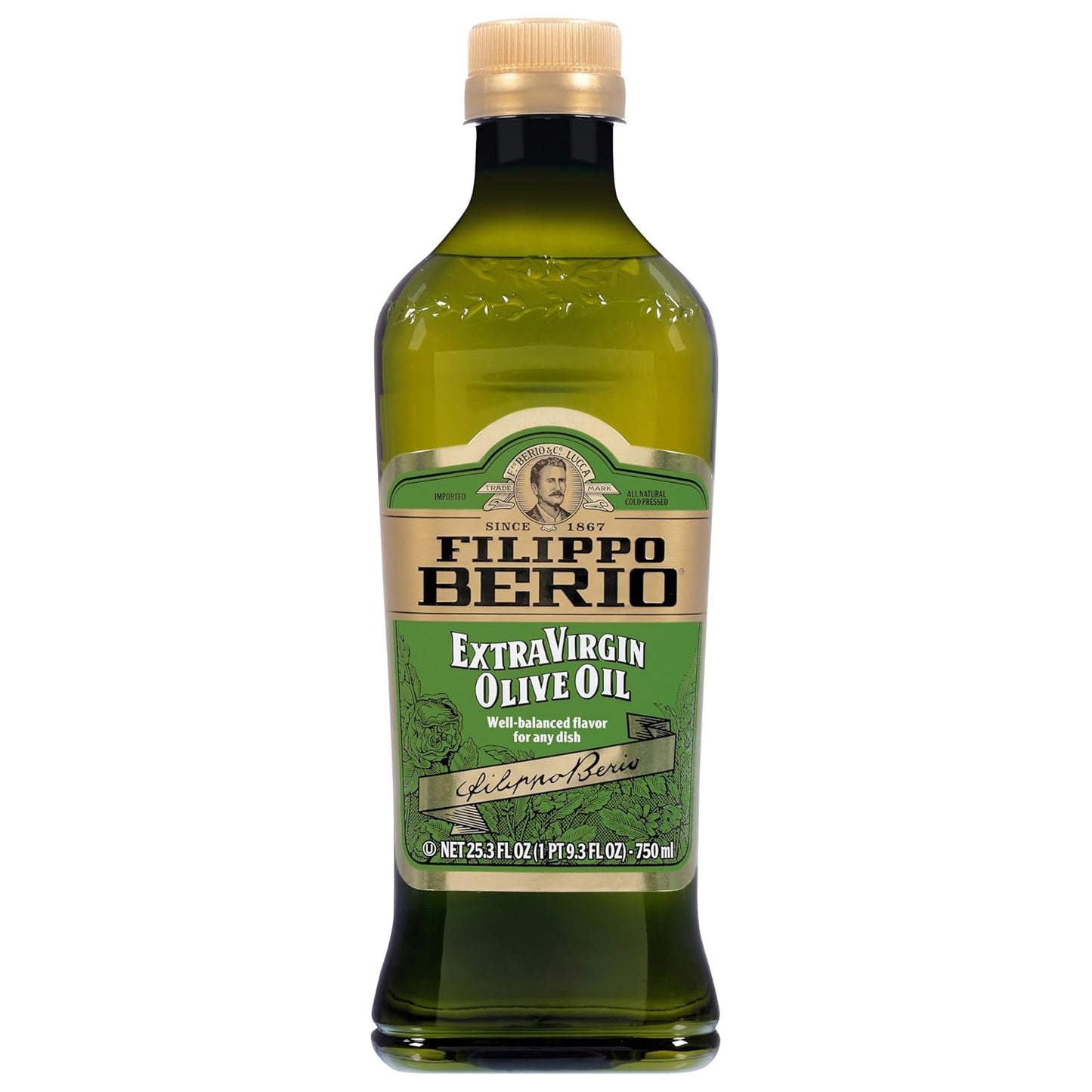 Filippo Berio Cold Pressed Extra Virgin Olive Oil, 25.3 Ounce rPET Bottle