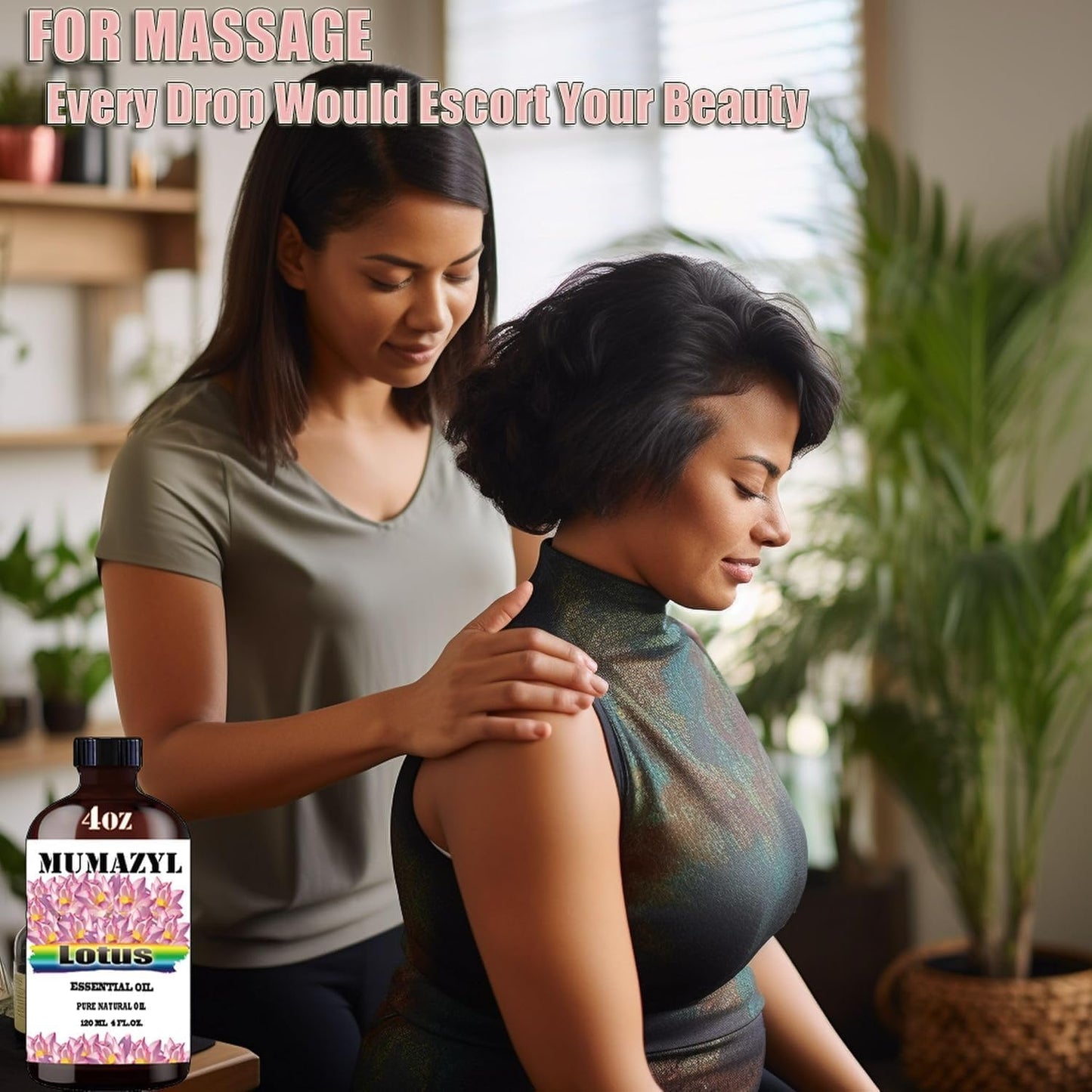 Lotus Essential Oil, Lotus Oil 4 Fl Oz 120ML for Diffuser Humidifier Yoga Cleaning DIY Candle Soap Making Essential Oils