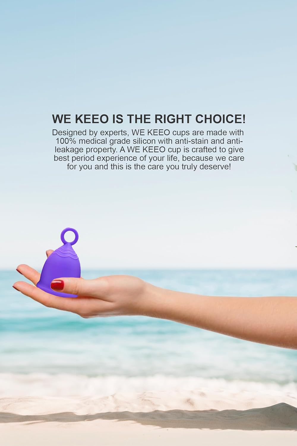 Menstrual Cup - Reusable, Soft & Safe Medical Grade Silicone Period Cup - 12 Hours Comfort - Eco Friendly Tampon & Pad Alternative for Active Lifestyle & Heavy Flow (Rose Pink & Purple)