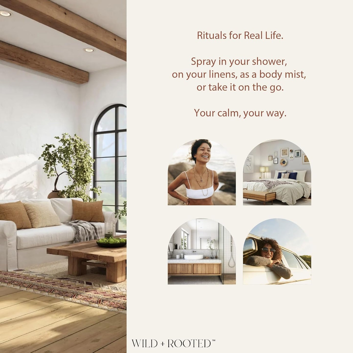 North Aromatherapy Room & Body Spray | Long-Lasting, All Natural Essential Oil Spray - Lavender, Cypress, Black Spruce, Vetiver in Rose Water | Calming & Grounding - 4oz