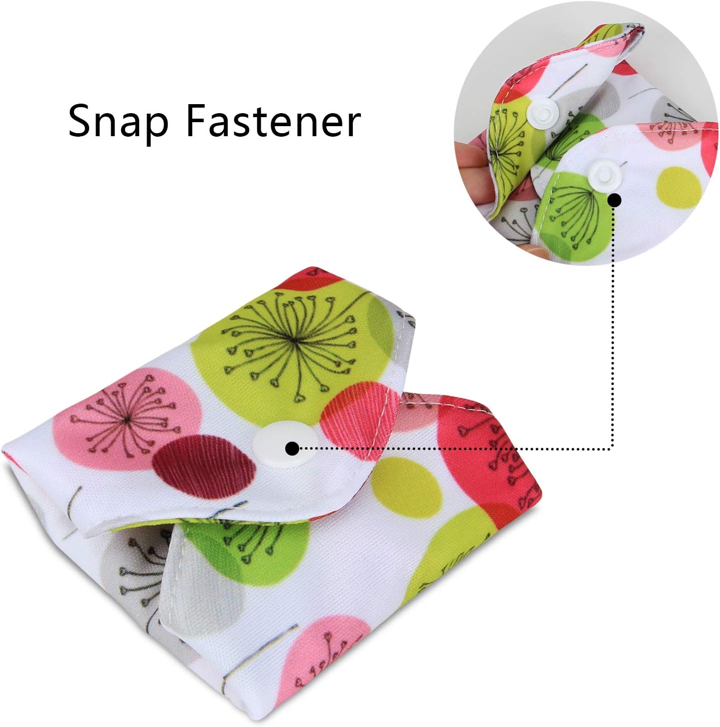 Teamoy 10pcs Cloth Panty Liners, Reusable Sanitary Pads with Wet bag, Washable Cloth Menstrual Pads with Charcoal Absorbency Layers (Country Style, 3pcs×7.9''+4pcs×10''+3pcs×11.6''), 11 Piece Set