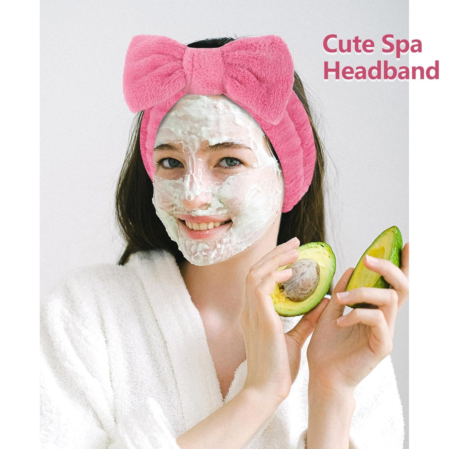 Ondder Spa Headbands Set for Women - 8 Pcs Terry Cloth Fuzzy Headbands for Skincare, Makeup Application, Face Washing and Hair Care