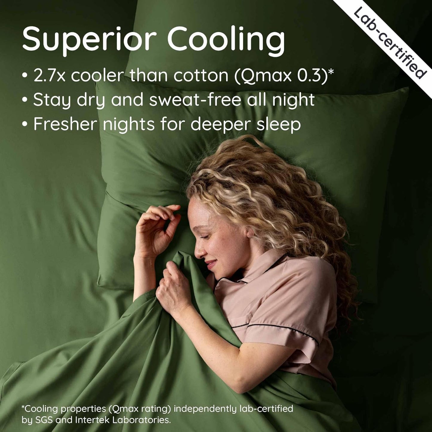 Bambaw 100% Viscose Derived from Bamboo Pillow Cases Queen Size Set of 2, Queen Cooling Pillow Cases with Envelope Closure, Breathable & Super Soft, Anti Acne Pillowcases (Olive)