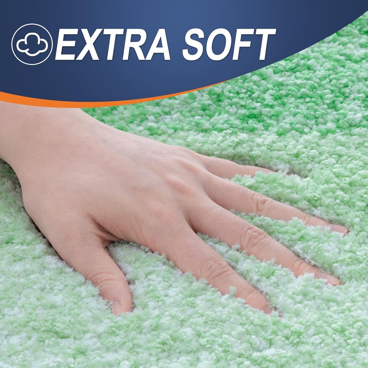 OLANLY Bathroom Runner Rugs 70x24, Extra Soft Absorbent Microfiber Bath Rugs, Rubber Backing, Quick Dry, Machine Washable Bath Mats for Bathroom Floor, Tub and Shower, Home Decor Accessories, Green