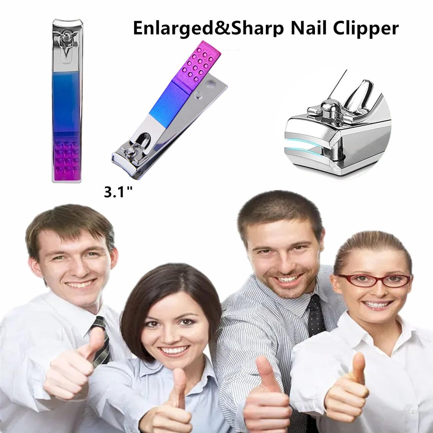 Manicure Set Nail Clipper Set Women Men Travel Nail Clipper Kit Personal Care Tools with Portable Case Manicure Tools Grooming Kit for Men Women Teens Family Friends