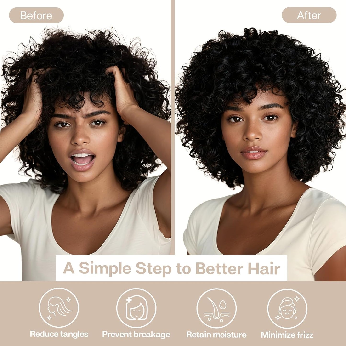 MR&HM Satin Pillowcase for Hair and Skin, Silk Satin Pillowcase 2 Pack, King Size Pillow Cases Set of 2, Silky Pillow Cover with Envelope Closure (20x40, Champagne)