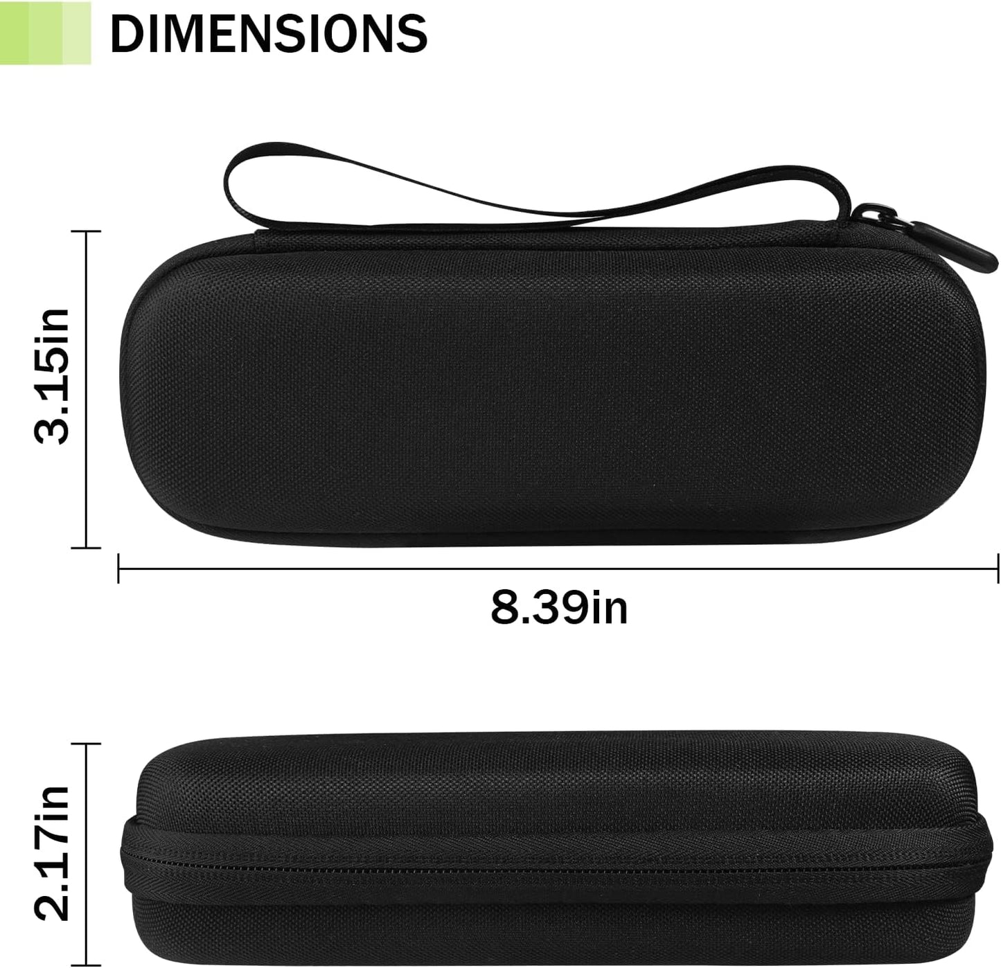 Hard Travel Carrying Case for Hybrid Electric Trimmer and Shaver, Portable Organizer Storage Bag for QP2520, QP2530, QP2620, QP2630- Black