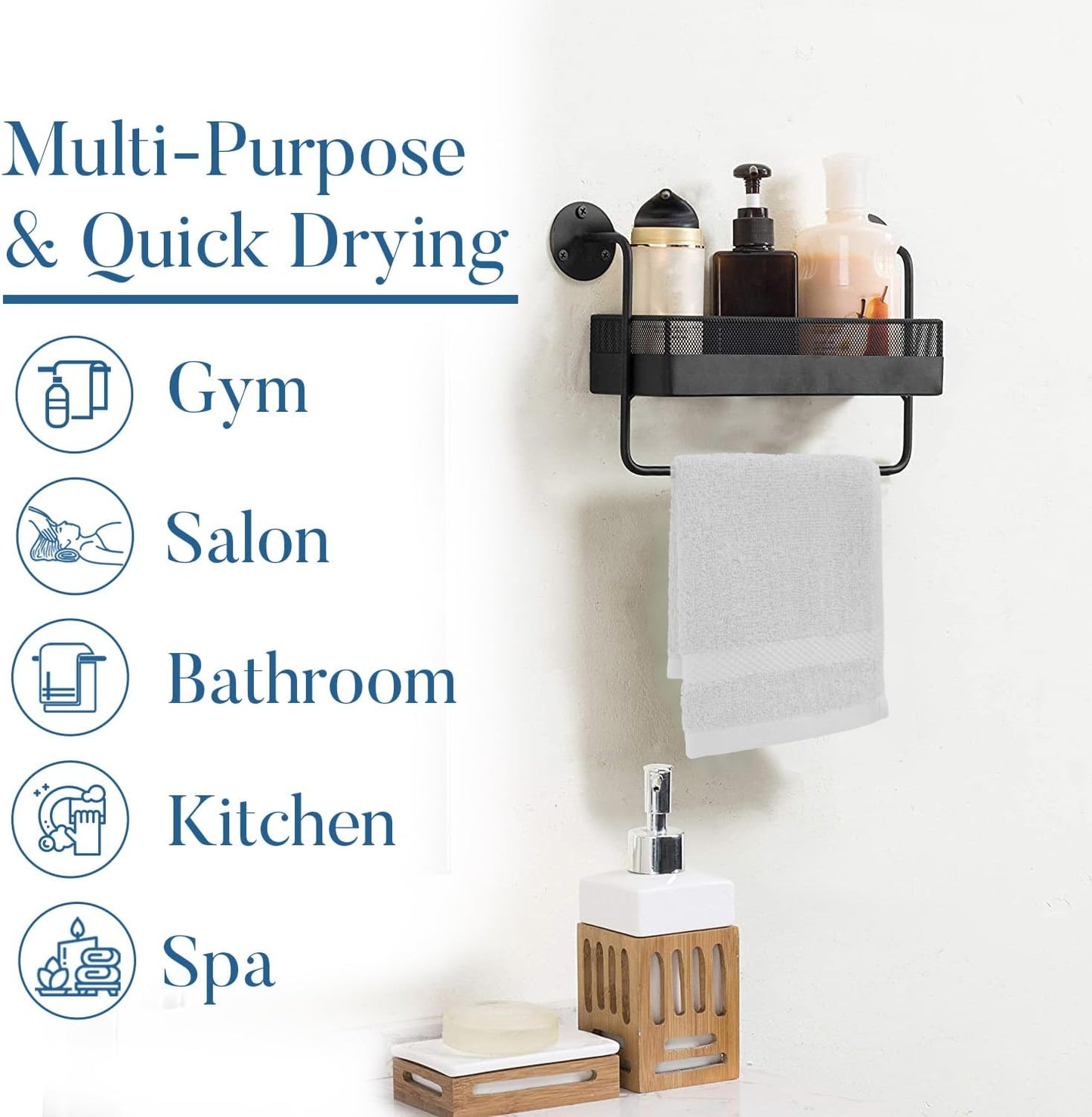 DAN RIVER 12-Pack Premium 100% Cotton White Face Towels – Reusable Face Towel Set, Soft & Absorbent Wash Cloths for Bathroom & Body – Hand and Face Towels, 550 GSM (12x12 in)