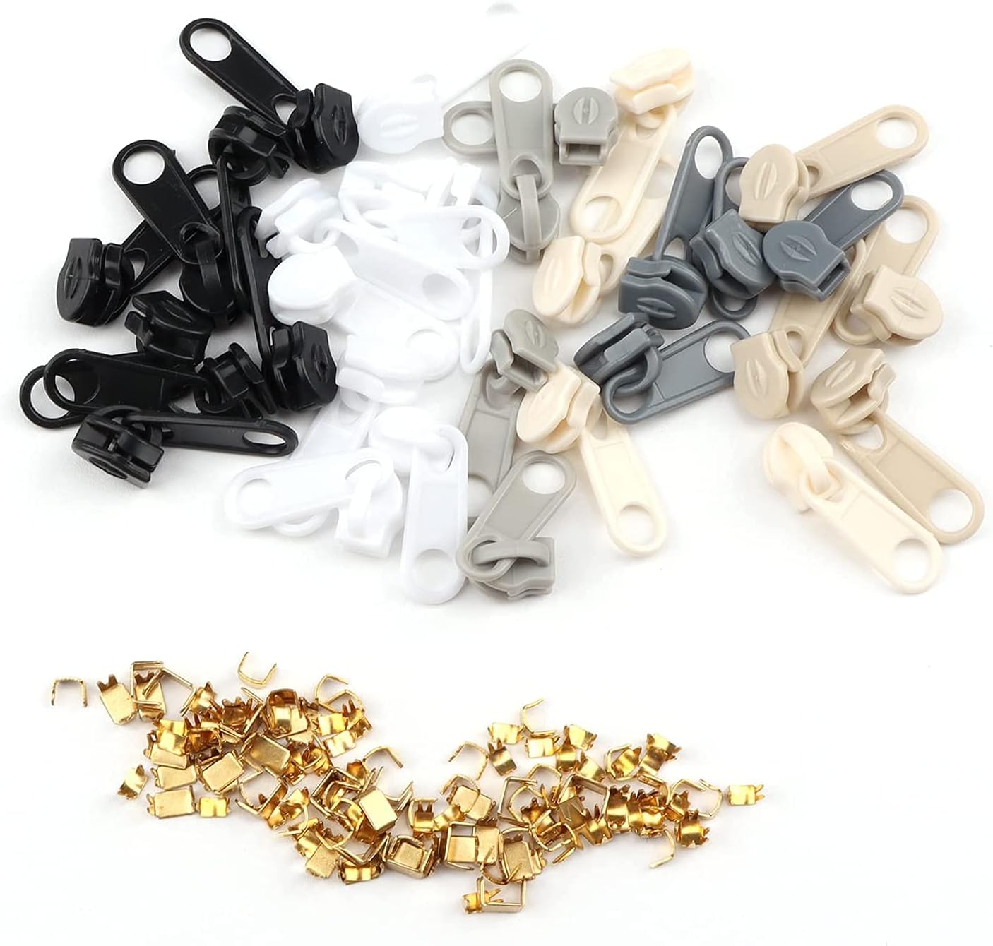 Zippers by The Yard for Sewing, DOITEM 2.8 mm Zippers 22.4 m Nylon Endless Zip Set with Slider and Zip for Sewing and Crafts – 6 Colors