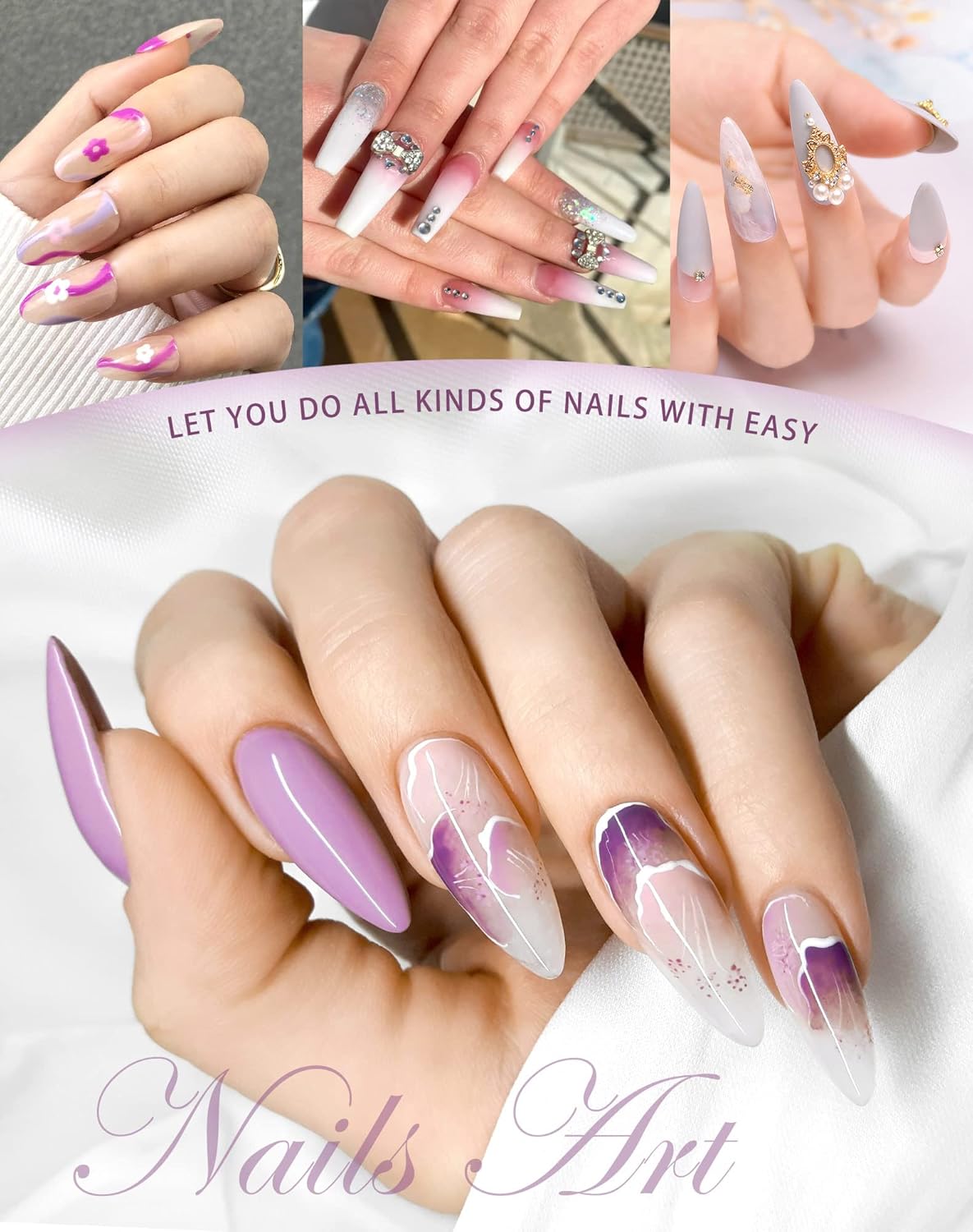 Maryton Nail Sanding Blocks, 80/80 Grit Nail Buffer Files for Acrylic Nails Kit Manicure Tool 10 PCS (Black Orange)