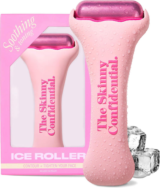 The Skinny Confidential HOT Mess Ice Roller for Face - Facial Roller Skincare Tools Contour, Tighten & De-Puff Skin - Self Care Beauty Gift for Women & Men for Clear, Radiant & Smoother-Looking Skin