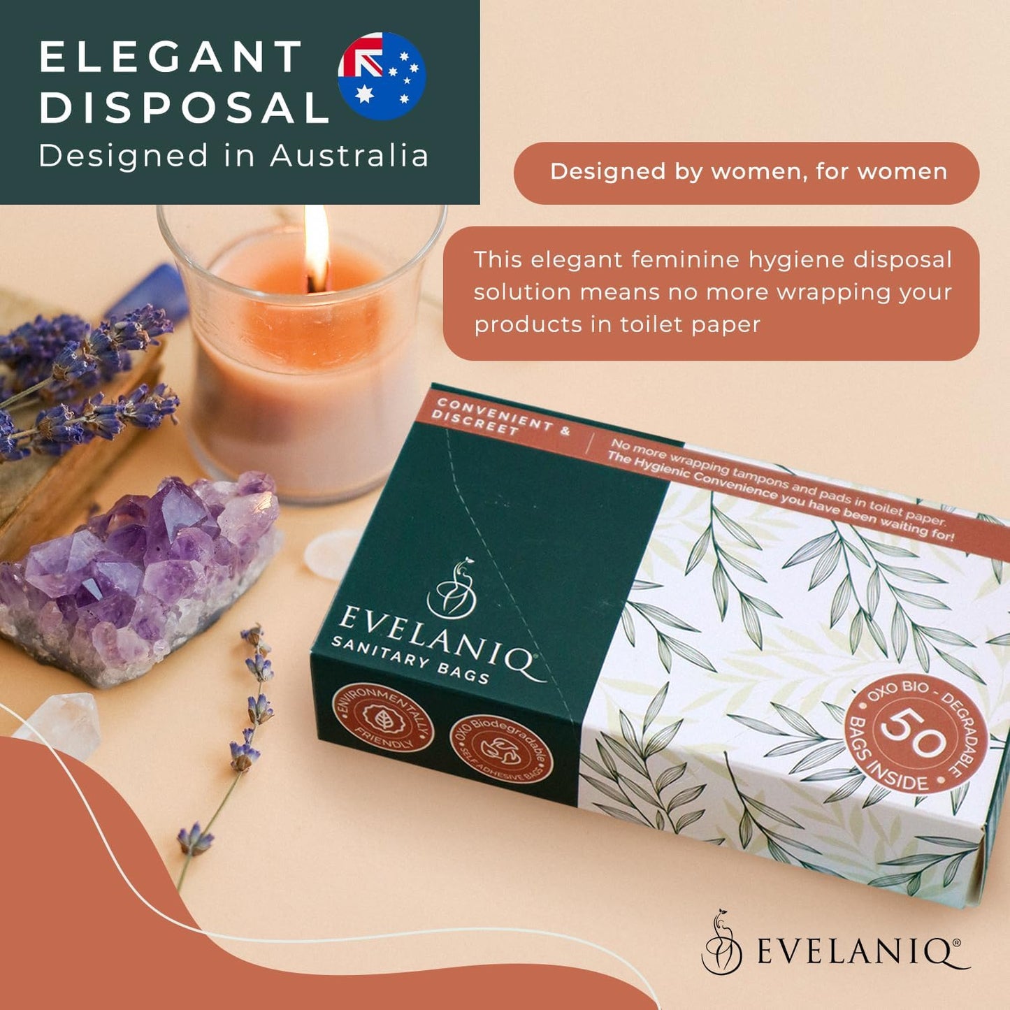 Sanitary Napkin Disposal Bags (150 Count). Private, Leak & Odor Proof Tampon & Pad Disposal Bags