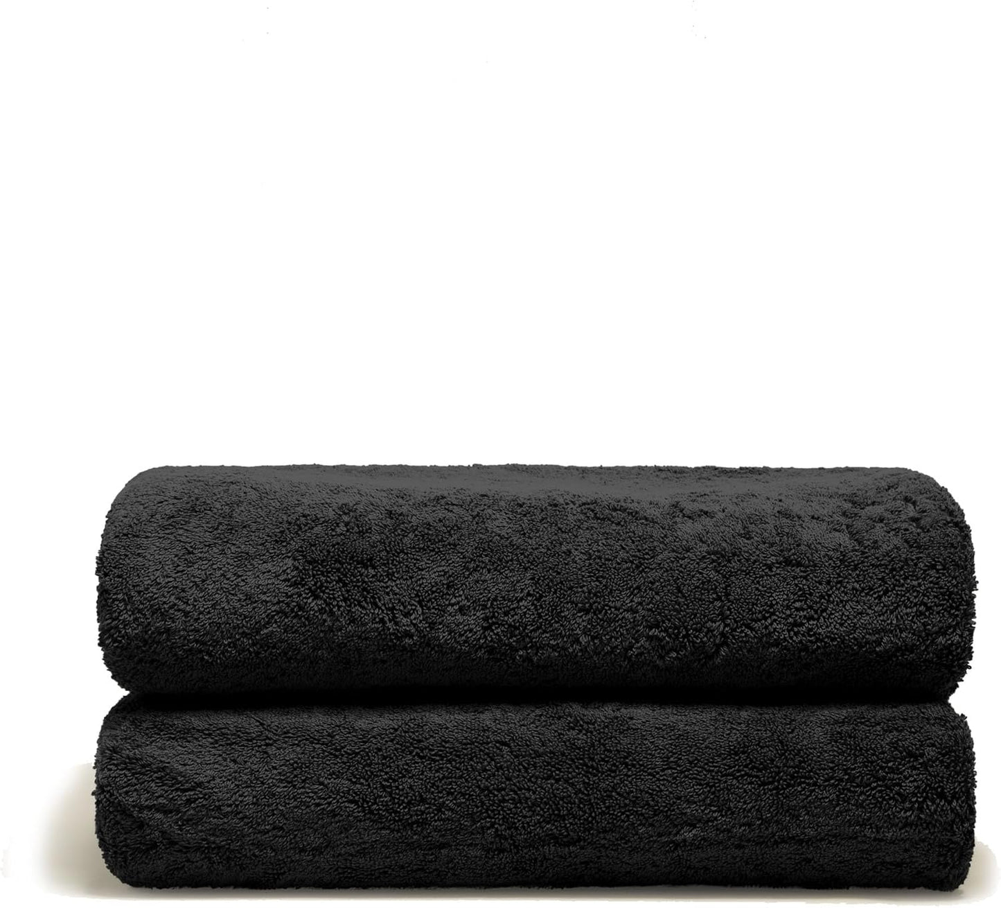 Italic Ultraplush 100% Australian Cotton Bath Sheets - Set of 2 Luxury Extra Large Heavy Duty Bath Sheets, 800GSM Plush and Absorbent Bath Sheets for Hotels, Bath & Spa (Black)