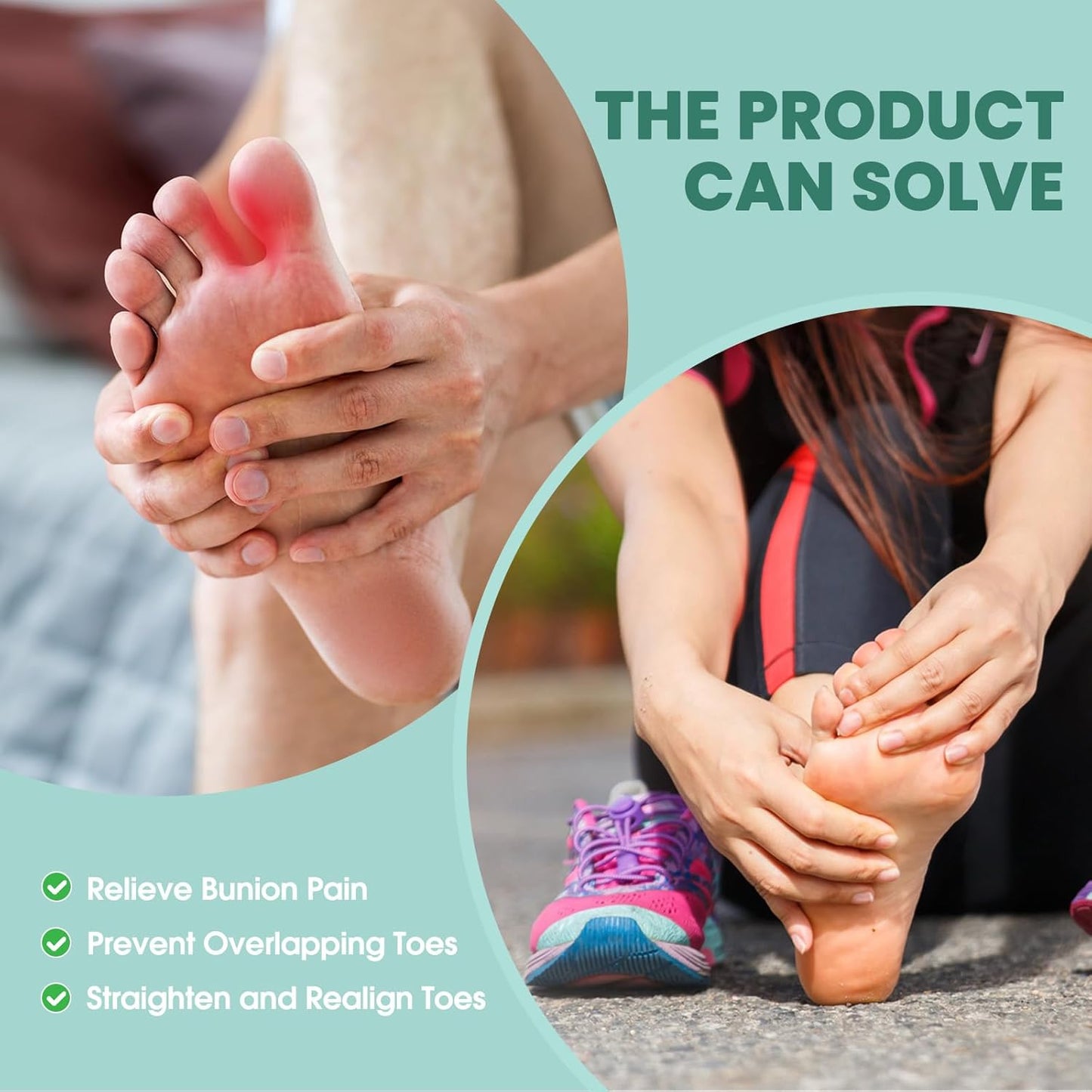 Welnove Toe Separator for Overlapping Toes - 12 Pack Toe Spacers for Bunions - Toe Corrector for Hammer Toes, Realign Crooked Toes - Preventing Rubbing Relieve Pressure (Small, Beige)