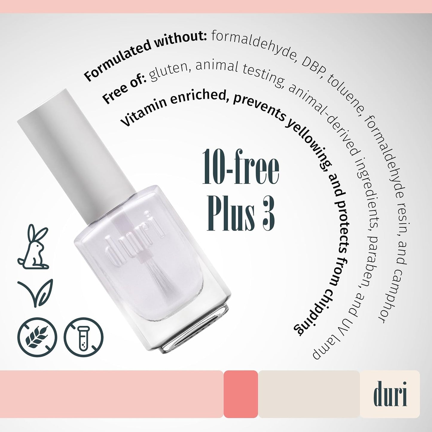 duri Clear Base and Top Coat - 0.45 fl. oz.