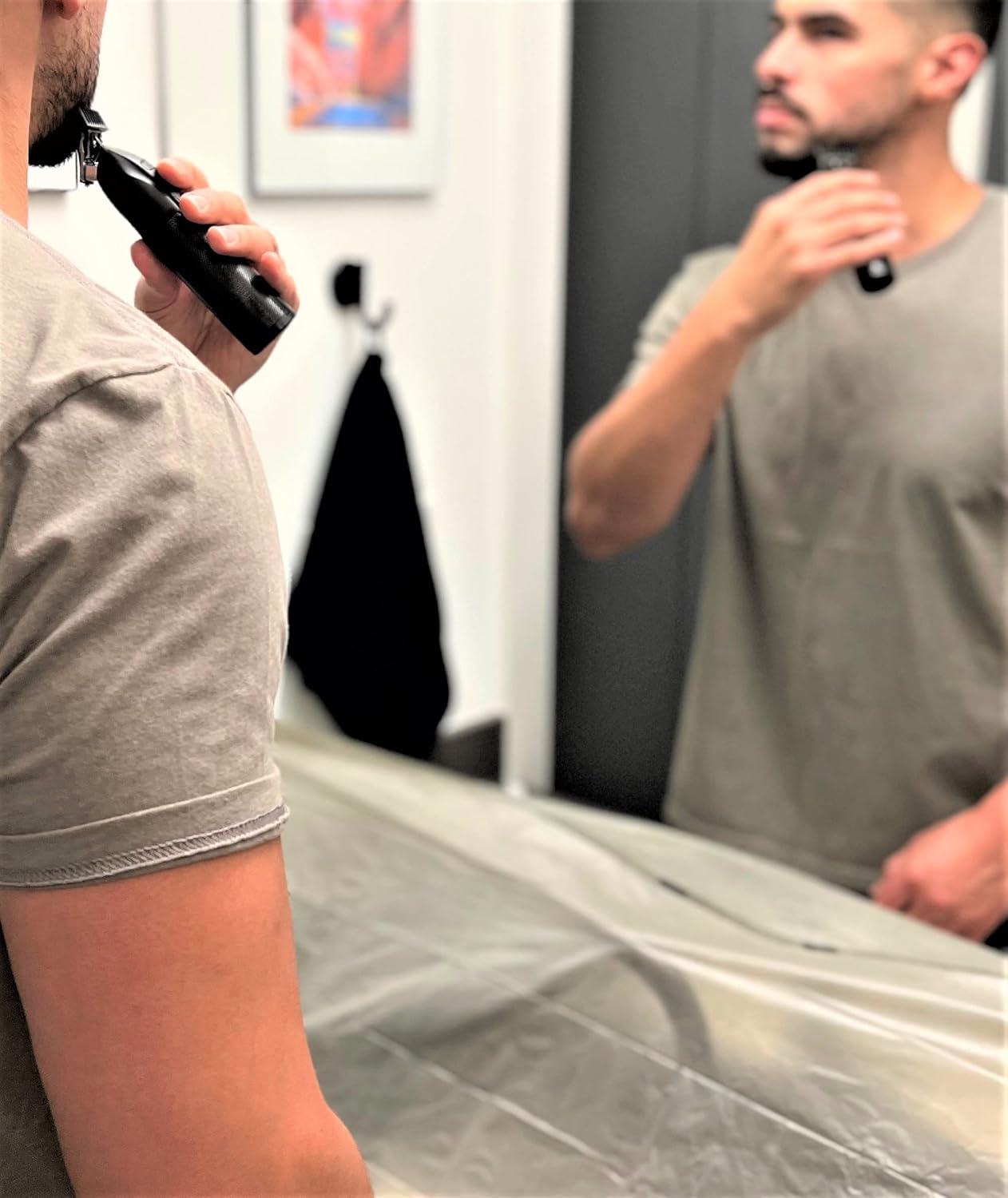 Disposable Beard Hair Catcher for Men - Sink Cover for Shaving & Trimming, Beard Bib Sub, Best Gifts for Men, Men's Grooming, Non-Stick Adhesives, Oxo-Biodegradable & Plant-Based Materials