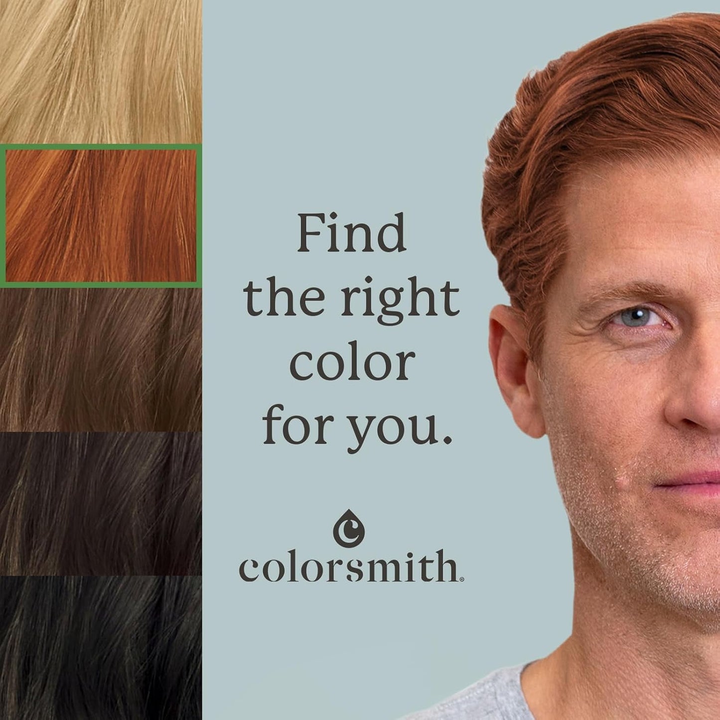 Hair & Beard Color for Blending Grays 2 pack - Dark Intense Copper Blonde - Ammonia-Free Complete Men’s At-home Beard & Hair Dye Kit, Professional-grade Demi-Permanent Hair Color (7.40)