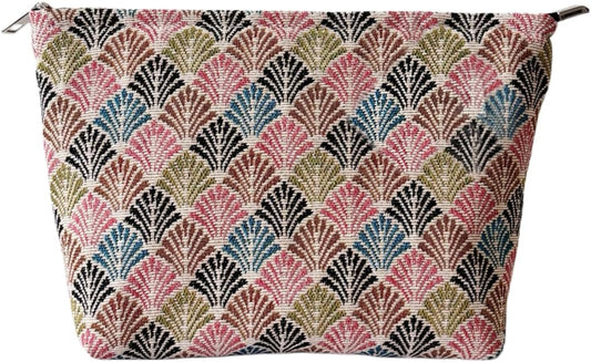 Diamond-Shaped Makeup Bag for Women,Travel Make up Bag with Zipper Lining, Canvas Makeup Pouch for Purse, Cosmetic Pouch for Toiletry, Cosmetic, Sunscreen, Hygiene, Skincare, SPF, Medicine, Sunblock