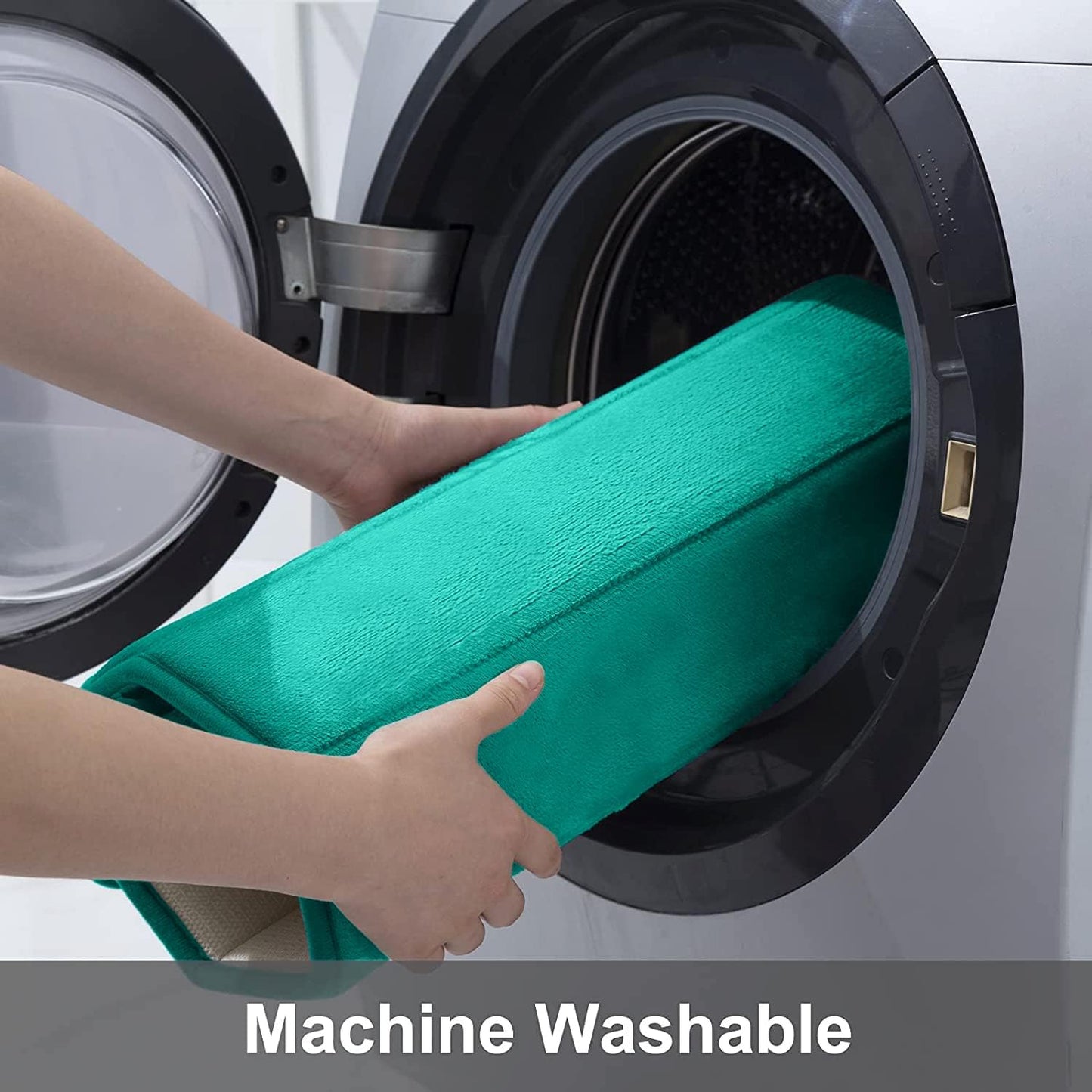 Buganda Memory Foam Bath Mat, 70" x 24", Ultra Soft and Non-Slip Bathroom Rugs, Water Absorbent and Machine Washable Bath Rug Runner for Bathroom, Shower, and Tub, Teal