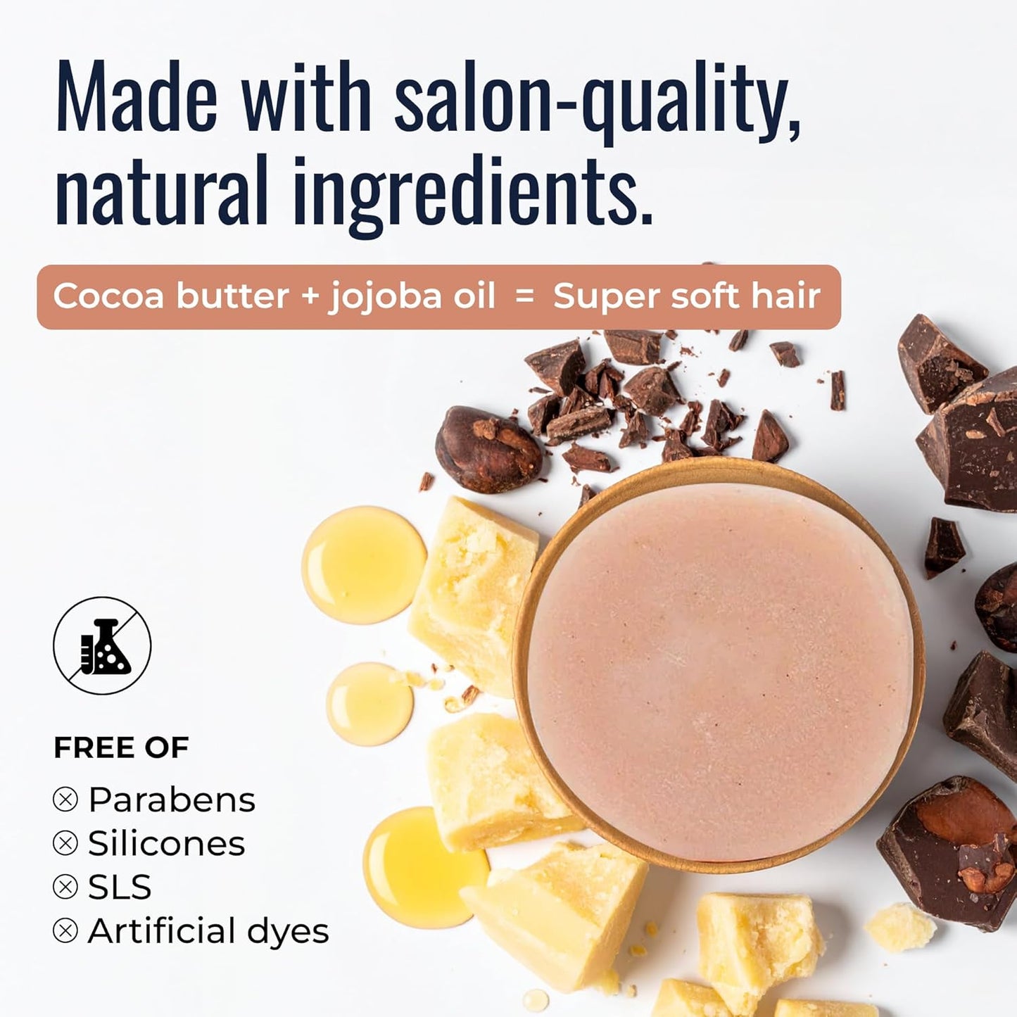 Driftwood Conditioner Bar, Vegan Solid Hair Conditioner for Oily Hair, Dandruff & Scalp Care, with Sandalwood, Lavender, Peppermint, Zero Waste, Travel-Friendly