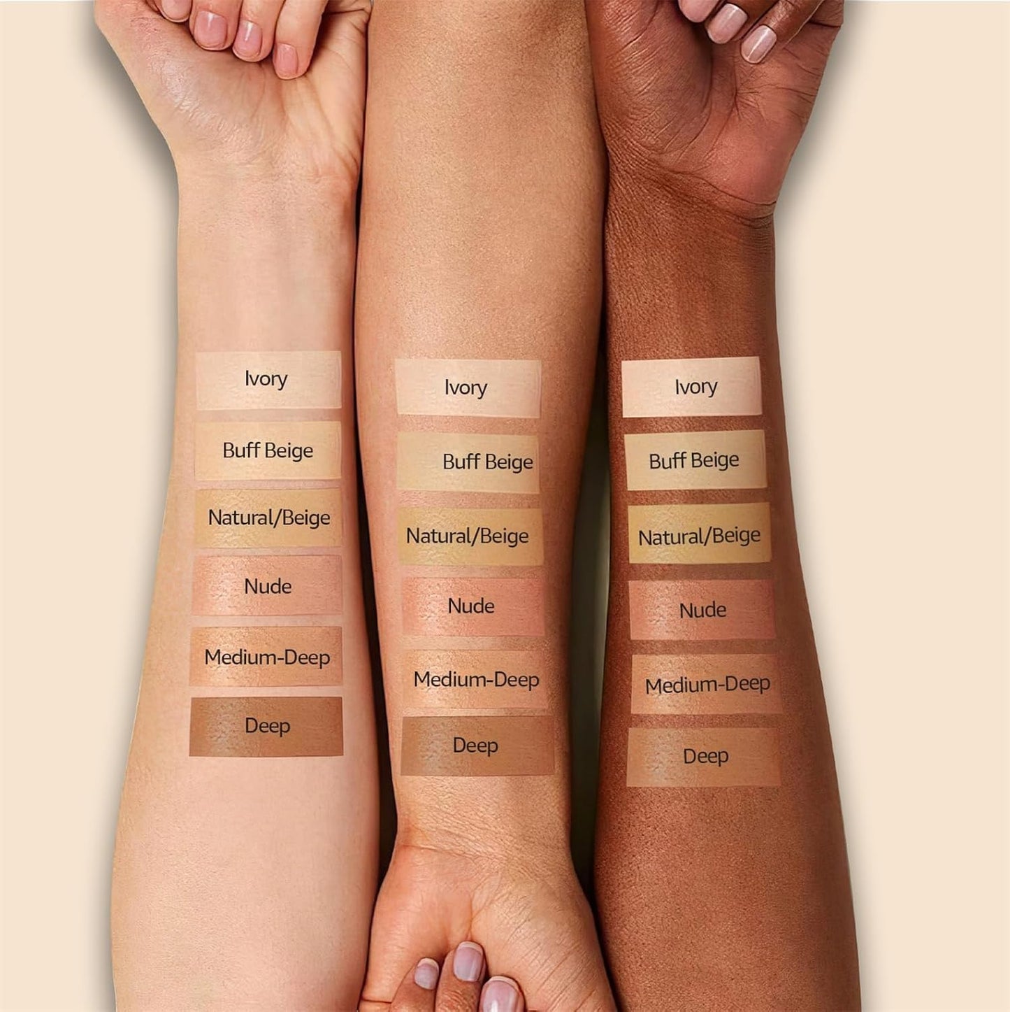 Mushroom Head Air Cushion CC Cream - Tattoo Cover up Makeup Waterproof Long-Lasting Moisturizing Concealer Foundation, Even Skin Tone for All Skin Types (Buff Beige)