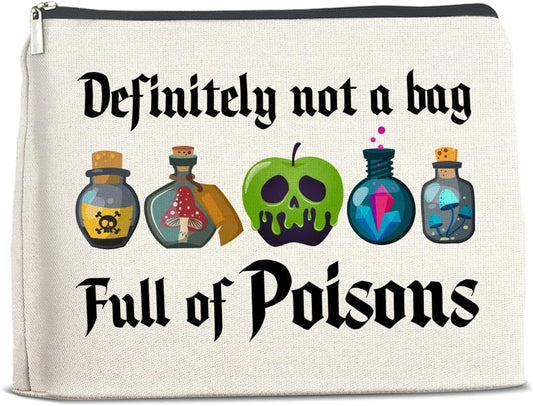 Witch Makeup Bag Gifts for Women Poison Enthusiast Halloween Witchy Cosmetic Bag Zipper Pouch