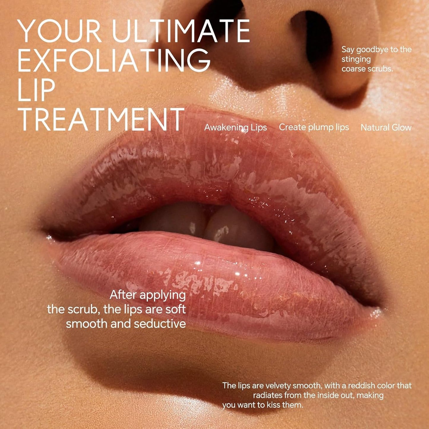 Nourishing Lip Scrub, Lip Scrub Exfoliator Gentle Exfoliation Lip Care Products for Chapped Dry and Flaky Lips Treatment