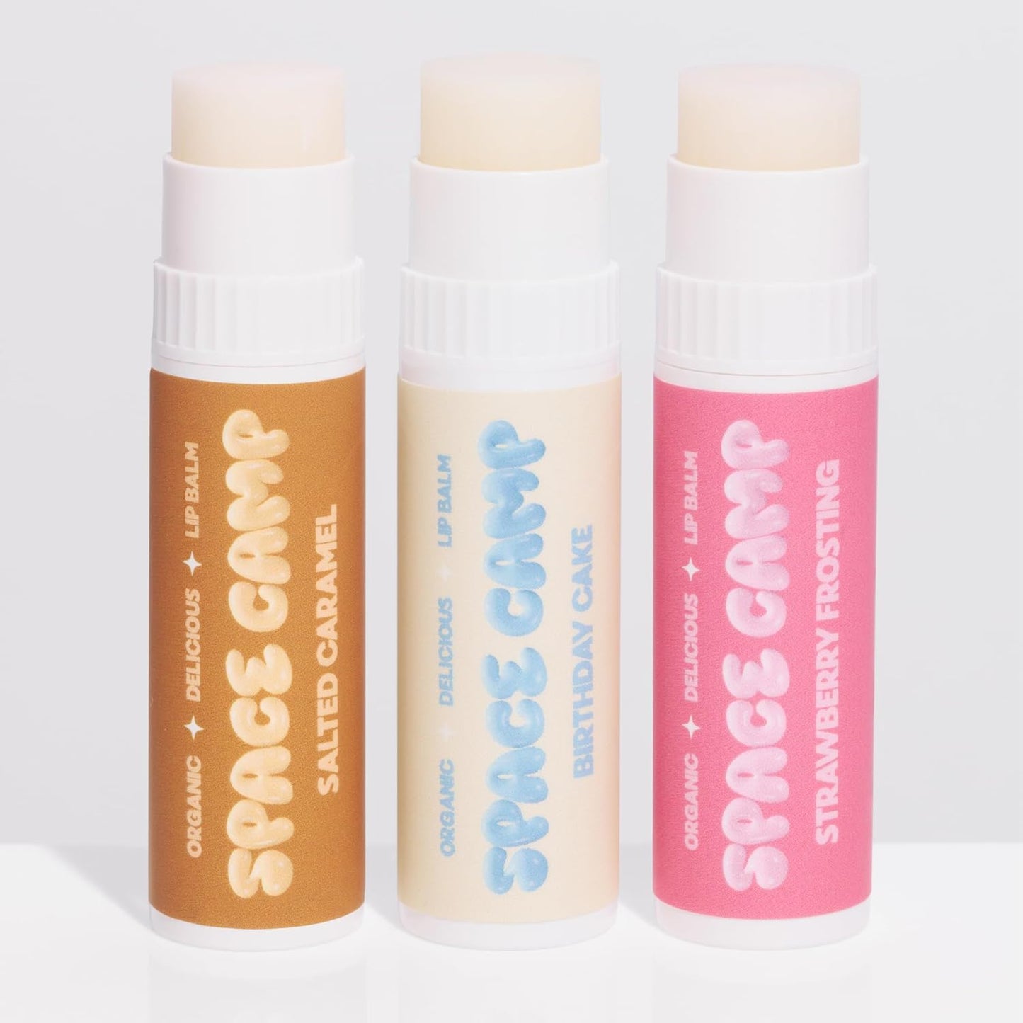 Wellness Jumbo Lip Balm - Birthday Pack Variety Flavored Balm (Birthday Cake, Salted Caramel, Strawberry Frosting) - 3 Pack