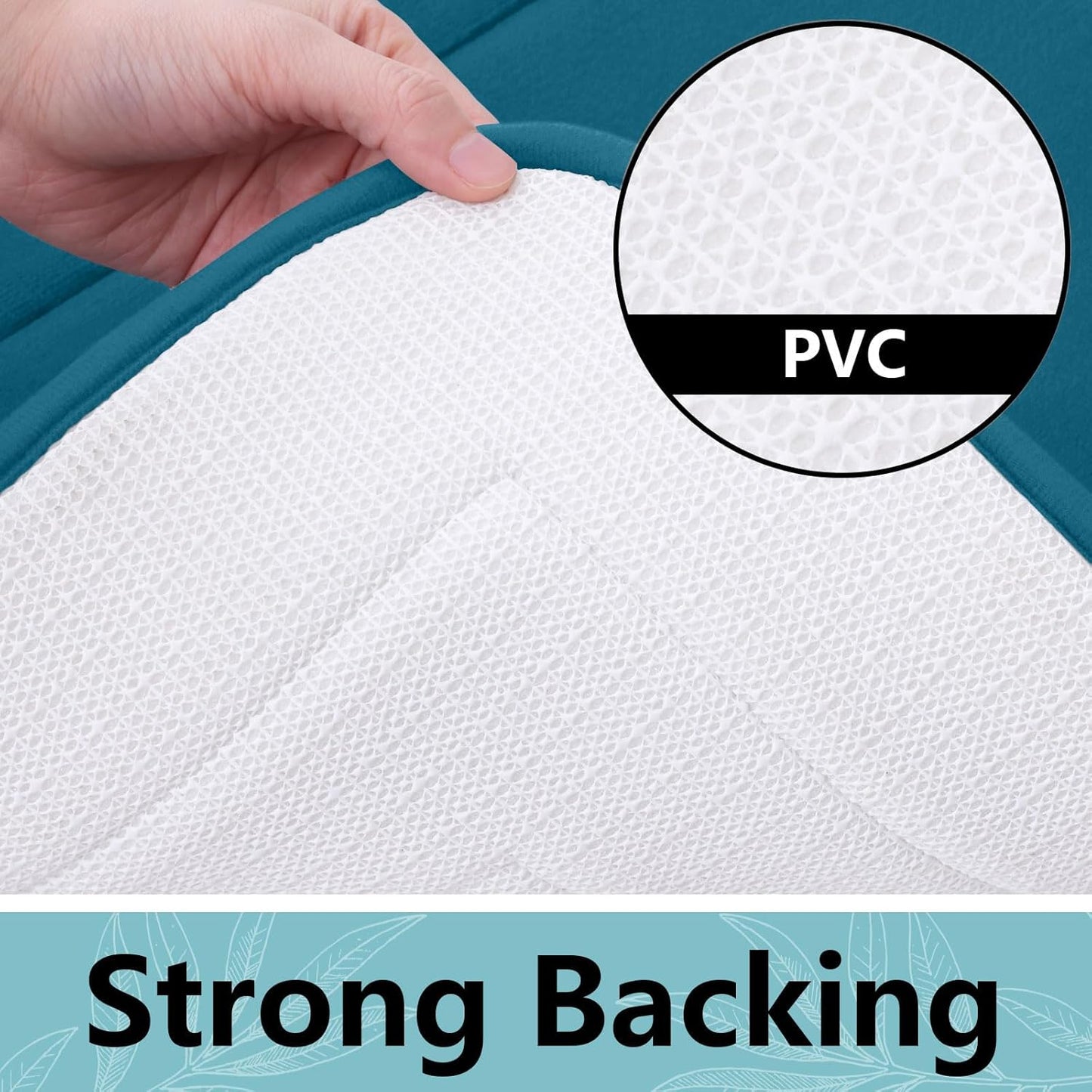 Arotive Memory Foam Bathroom Rug Mat 47x20, Ultra Soft and Absorbent Bath Mat, Machine Wash Dry, Comfortable Bath Rug Carpet for Bathroom Floor, Tub and Shower, Peacock Blue