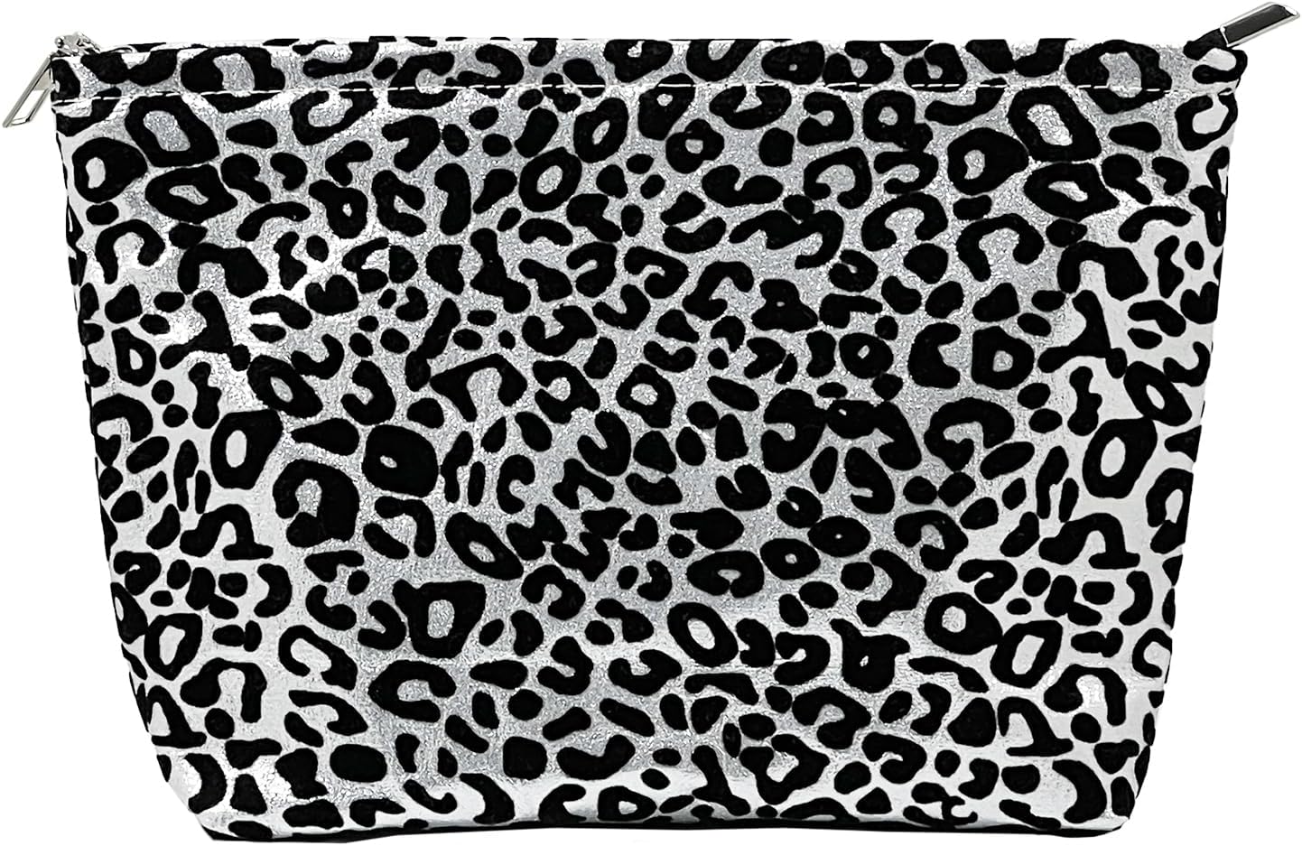 Leopard Print Makeup Bag for Women,Travel Makeup Bags for Purse, Small Makeup Pouch, Canvas Make Up Bag, Light Lining Zipper Close Comfortable Lightweight Makeup Bag, Small Cosmetic Bag