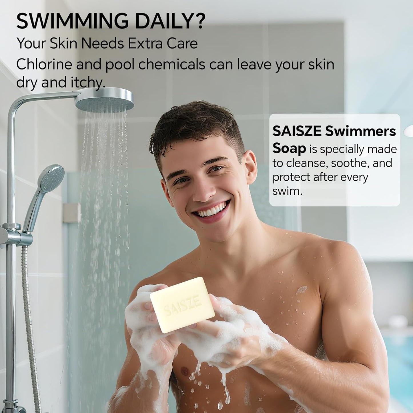 Chlorine Removal Swimmers Soap, Vitamin C Body Wash Neutralizes and Washes Away Chlorine After Swimming for Swimmers and Athletes, 4 Ounce (Pack of 2