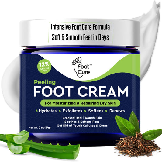 Tea Tree Oil Foot Cream - Moisturizing Athletes Foot Care For Dry Cracked Feet Cream - Heel & Callus Removal, Toenail Treatment, Ringworm Itchiness Relief - Made in USA Foot Cream, 2 Ounce Pack of 1