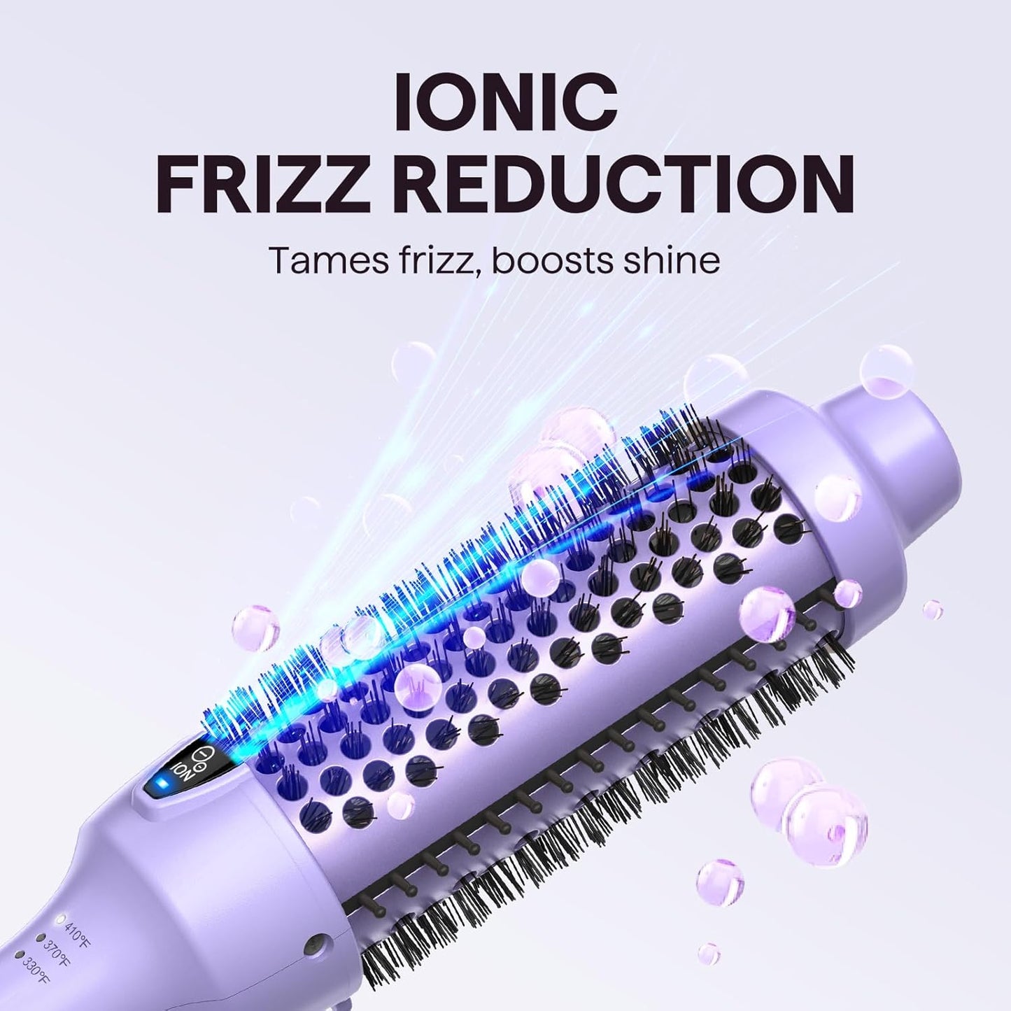 Wavytalk Thermal Brush, 1.5 Inch Blowout Express Ionic Thermal Round Brush Creates Blowout Look in 10 Minutes Makes Hair Shinier & Smoother, Dual Voltage (Lavender Purple)