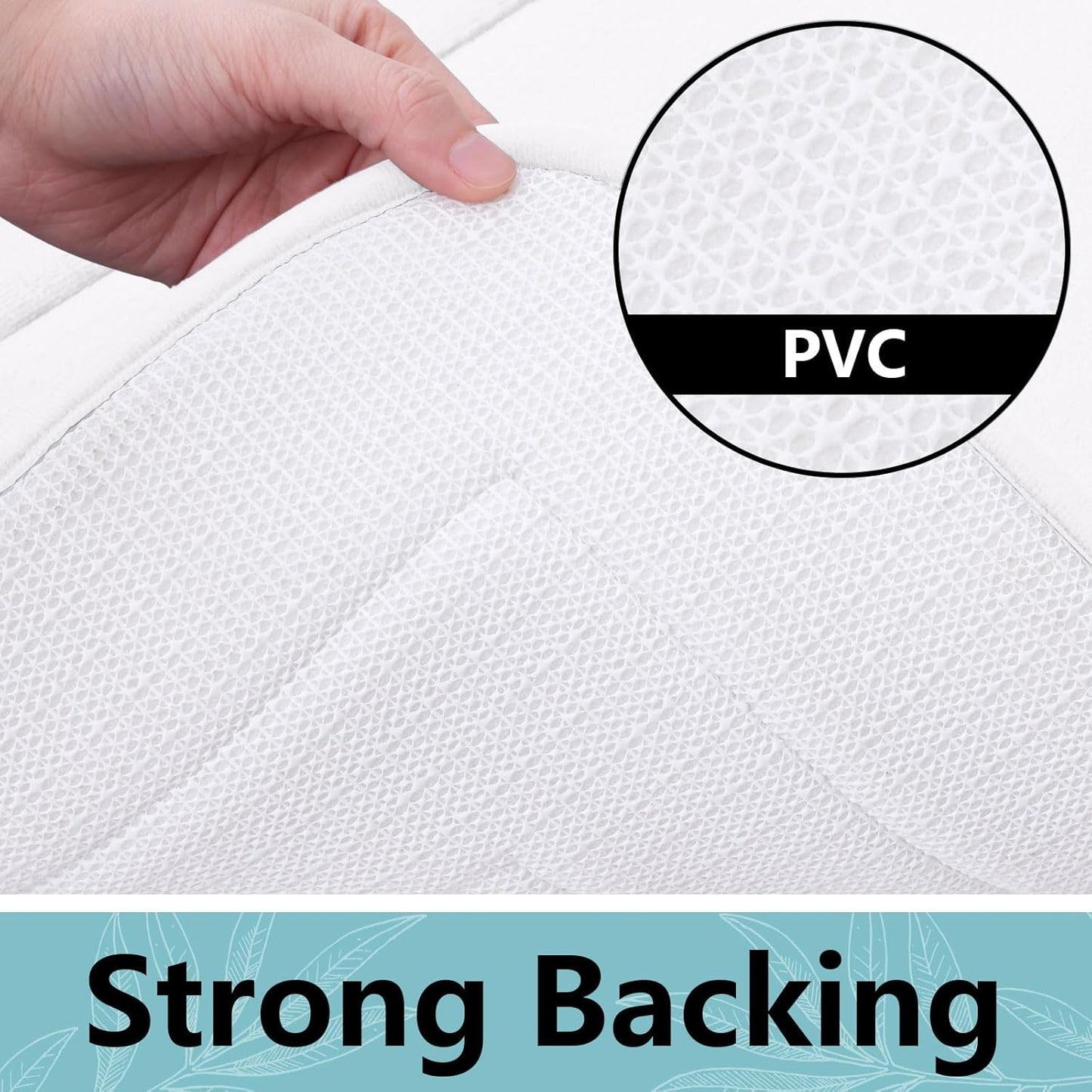 Arotive Memory Foam Bathroom Rug Mat 44x24, Ultra Soft and Absorbent Bath Mat, Machine Wash Dry, Comfortable Bath Rug Carpet for Bathroom Floor, Tub and Shower, White