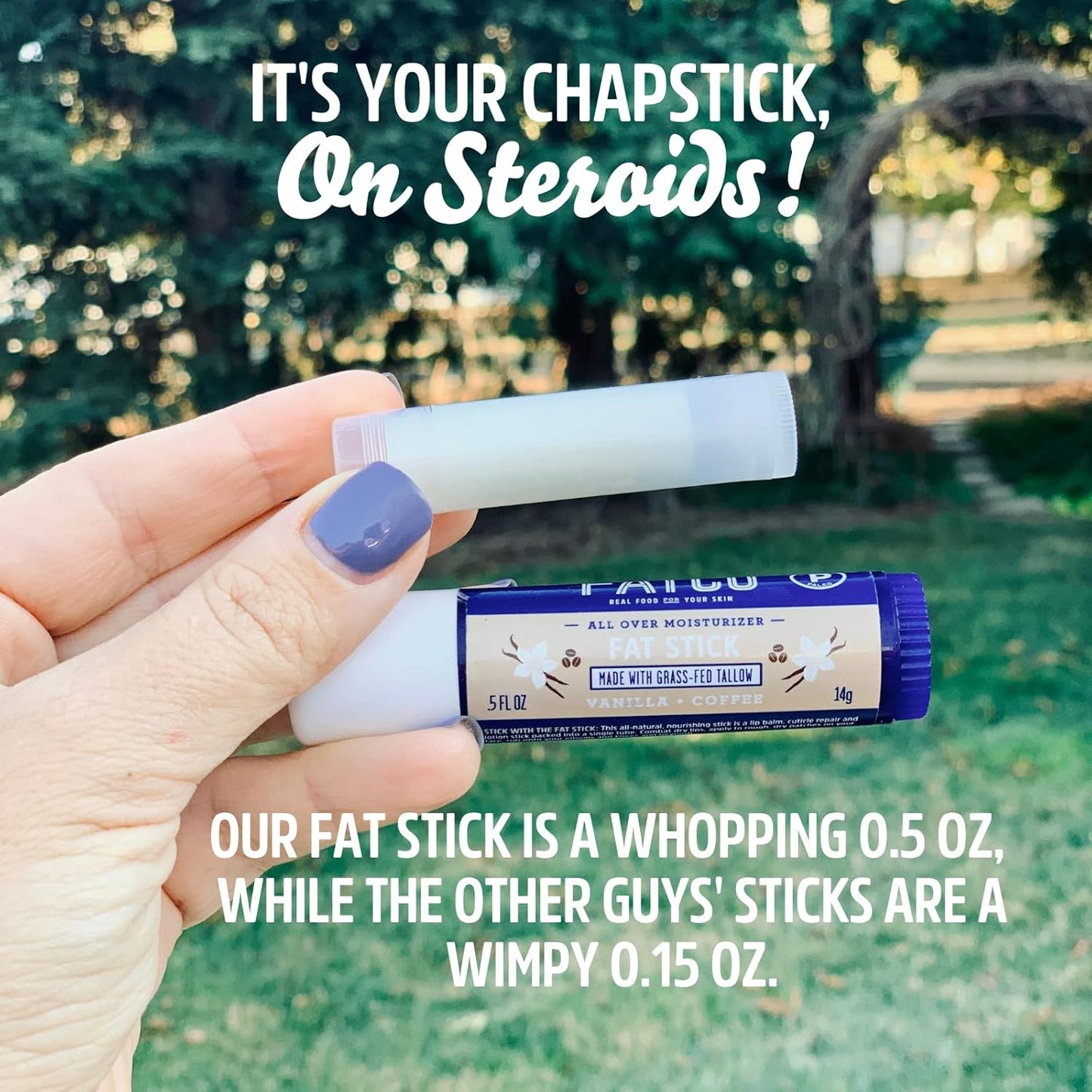 FATCO Fat Stick and All Purpose Moisturizing Stick for Dry Areas on your Face, Lips, and Body (Vanilla + Coffee, 2-Pack)