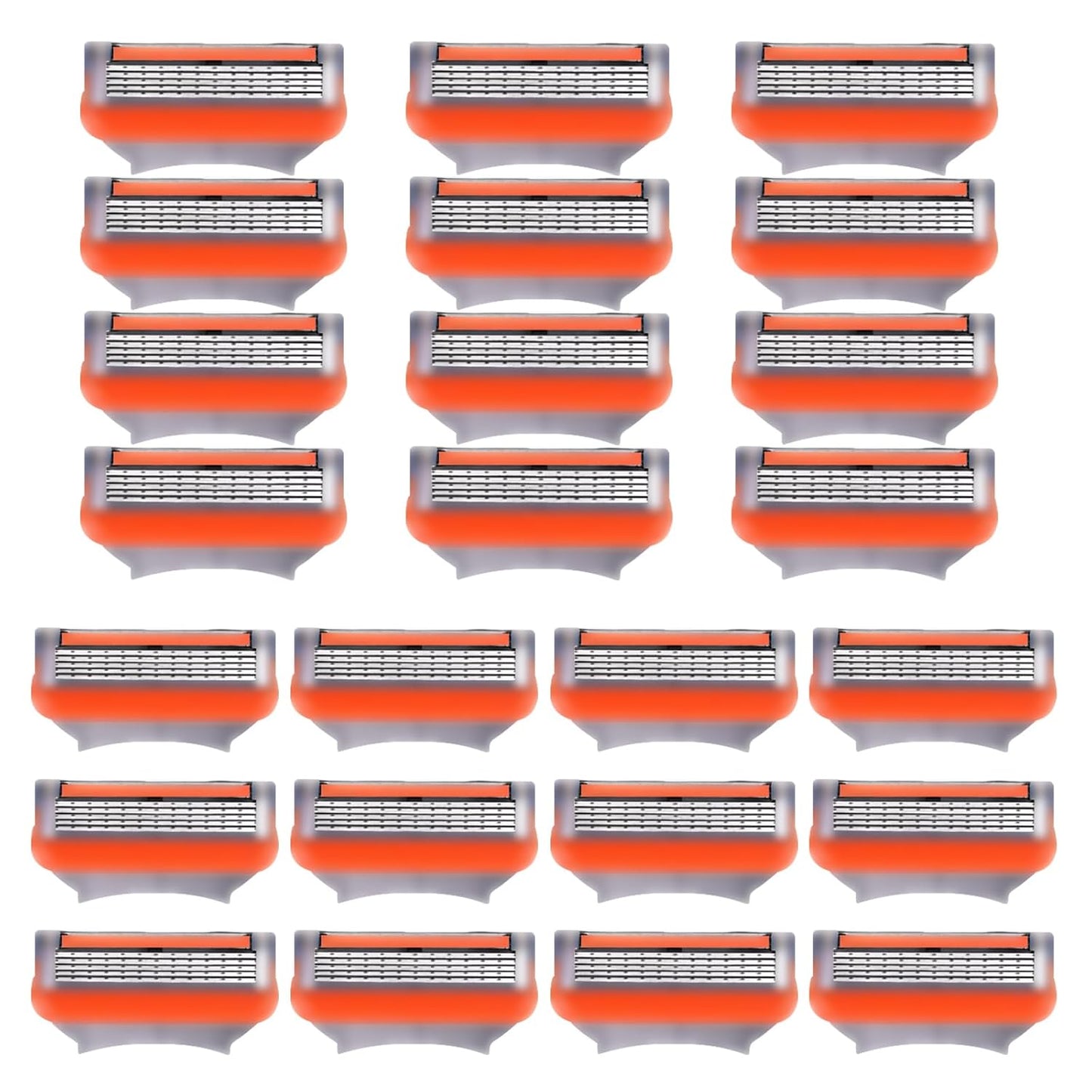 Premium 5-Layer Stainless Steel Razor Blade Refills, 24 Pack – Compatible with Fusion 5 Style Razors, High-Performance Cartridges for Smooth Shaving, Durable & Sharp Replacement Blades for Men