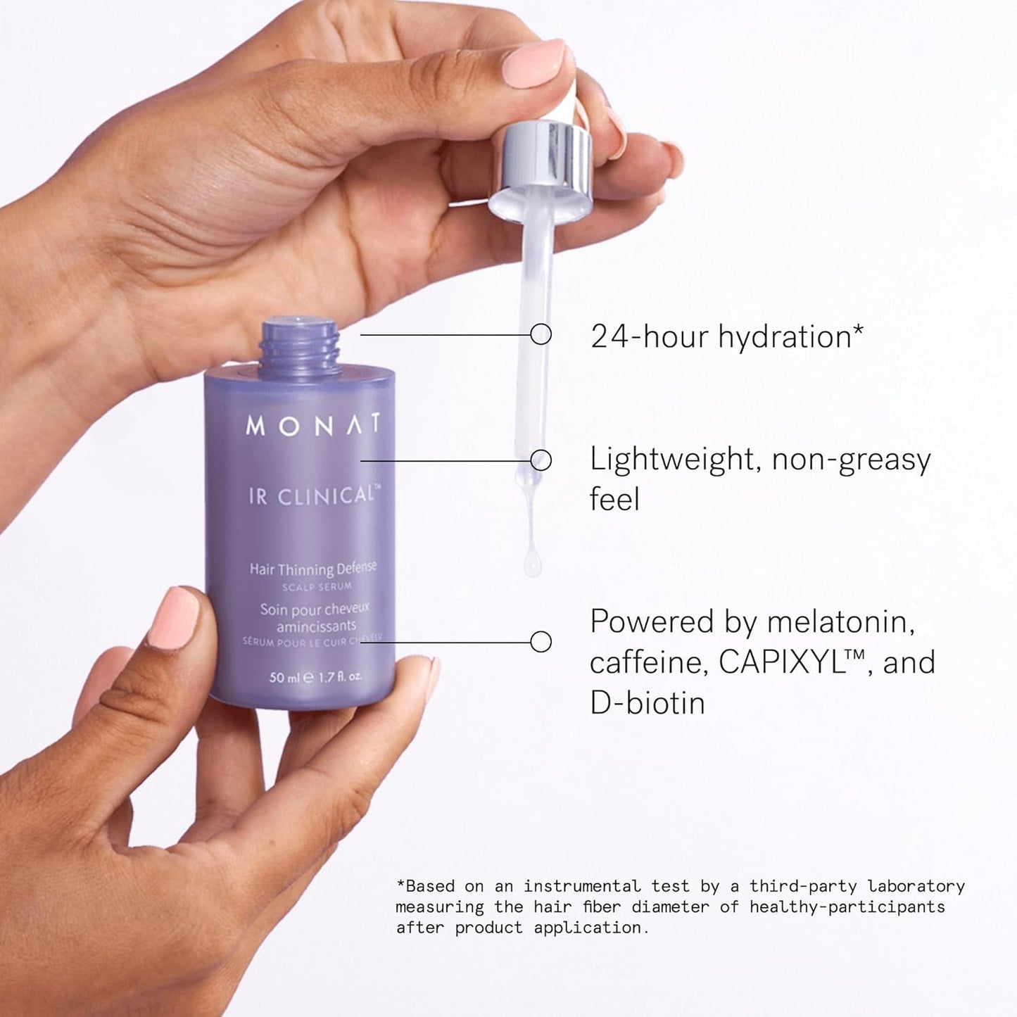 MONAT IR Clinical System – Complete Hair Care Restoration Kit with Thickening Shampoo, Conditioner & Thinning Defense Serum – Strengthens, Protects, & Revives Hair for Thicker, Fuller-Looking Results