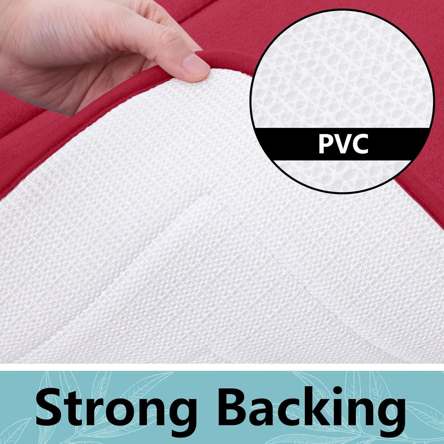 Arotive Memory Foam Bathroom Rug Mat 59x24, Ultra Soft and Absorbent Bath Mat, Machine Wash Dry, Comfortable Bath Rug Carpet for Bathroom Floor, Tub and Shower, Red