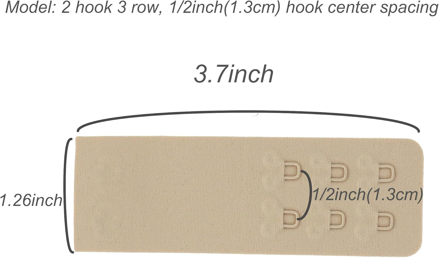SAMGU Women's Soft Bra Extender 2 Hook / 3 Hooks / 4 Hooks Seamless Comfortable Bra Strap Extender Extension