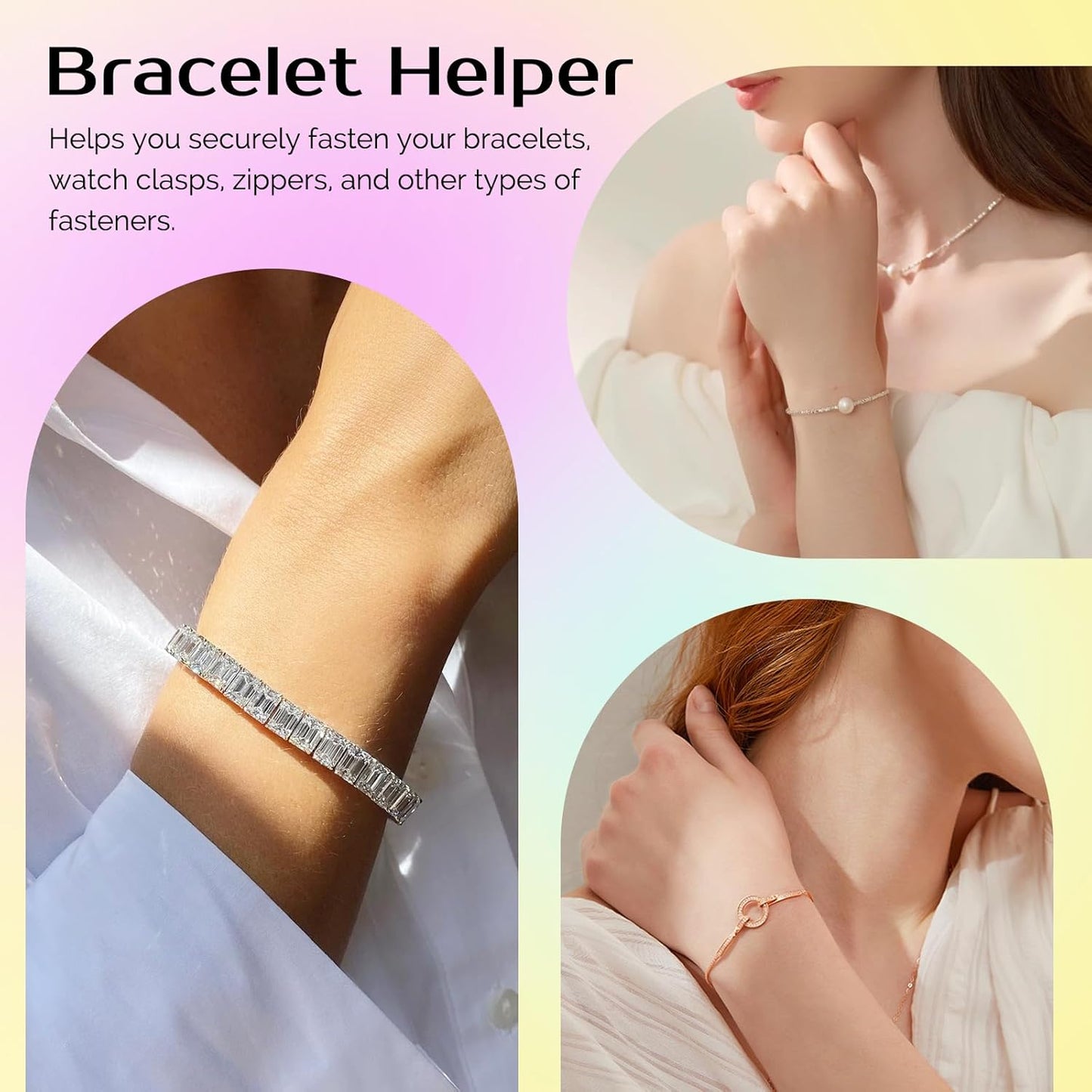 Zipper Helper Bracelet Helper Tool Set, Zipper Puller Helper Dresses Zipper Pull Helper Back Zipper Puller for Overweight, Elderly, Disabled, Individuals or Travel, Easy to Use