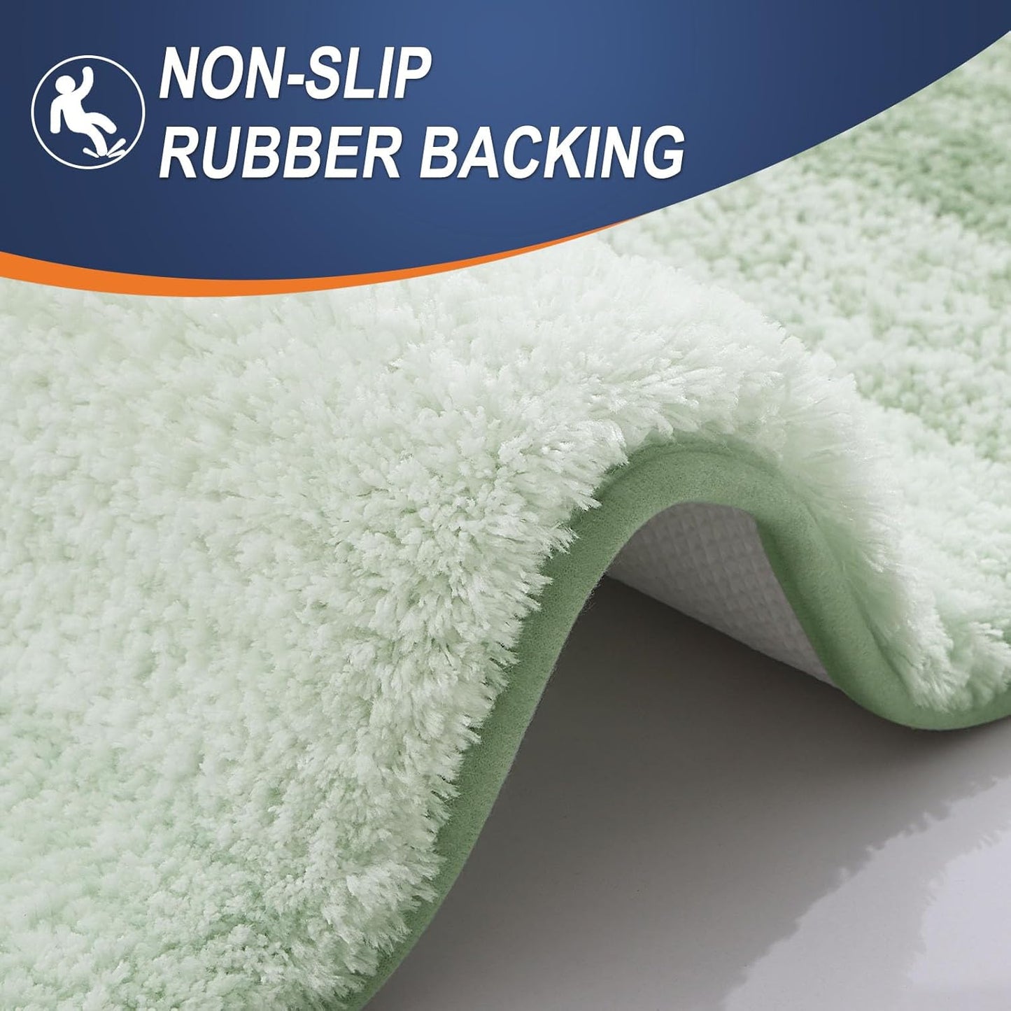 OLANLY Bathroom Rugs Mat 30x20, Extra Soft Absorbent Microfiber Bath Rugs, Rubber Backing, Quick Dry, Machine Washable Bath Mats for Bathroom Floor, Tub and Shower, Home Decor Accessories, Sage Green
