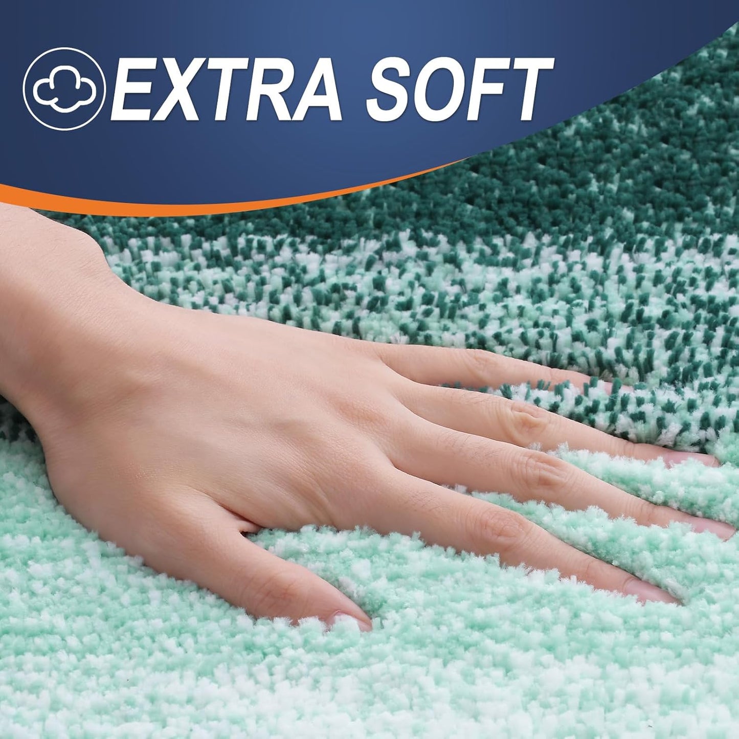 OLANLY Bathroom Runner Rugs 59x24, Extra Soft Absorbent Microfiber Bath Rugs, Rubber Backing, Quick Dry, Washable Bath Mats for Bathroom Floor, Tub and Shower, Home Decor Accessories, Blackish Green