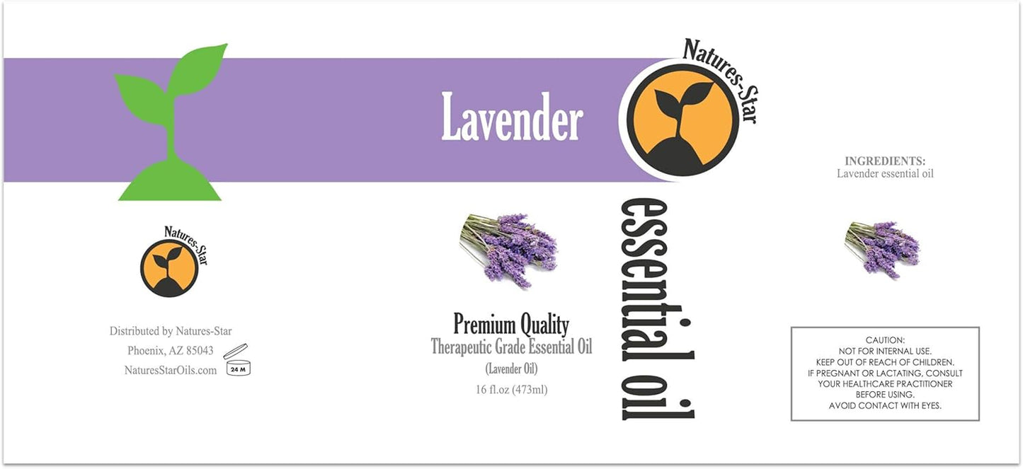 Pure Lavender Essential Oil Therapeutic Grade for Relaxation & Aromatherapy (4 Pack)